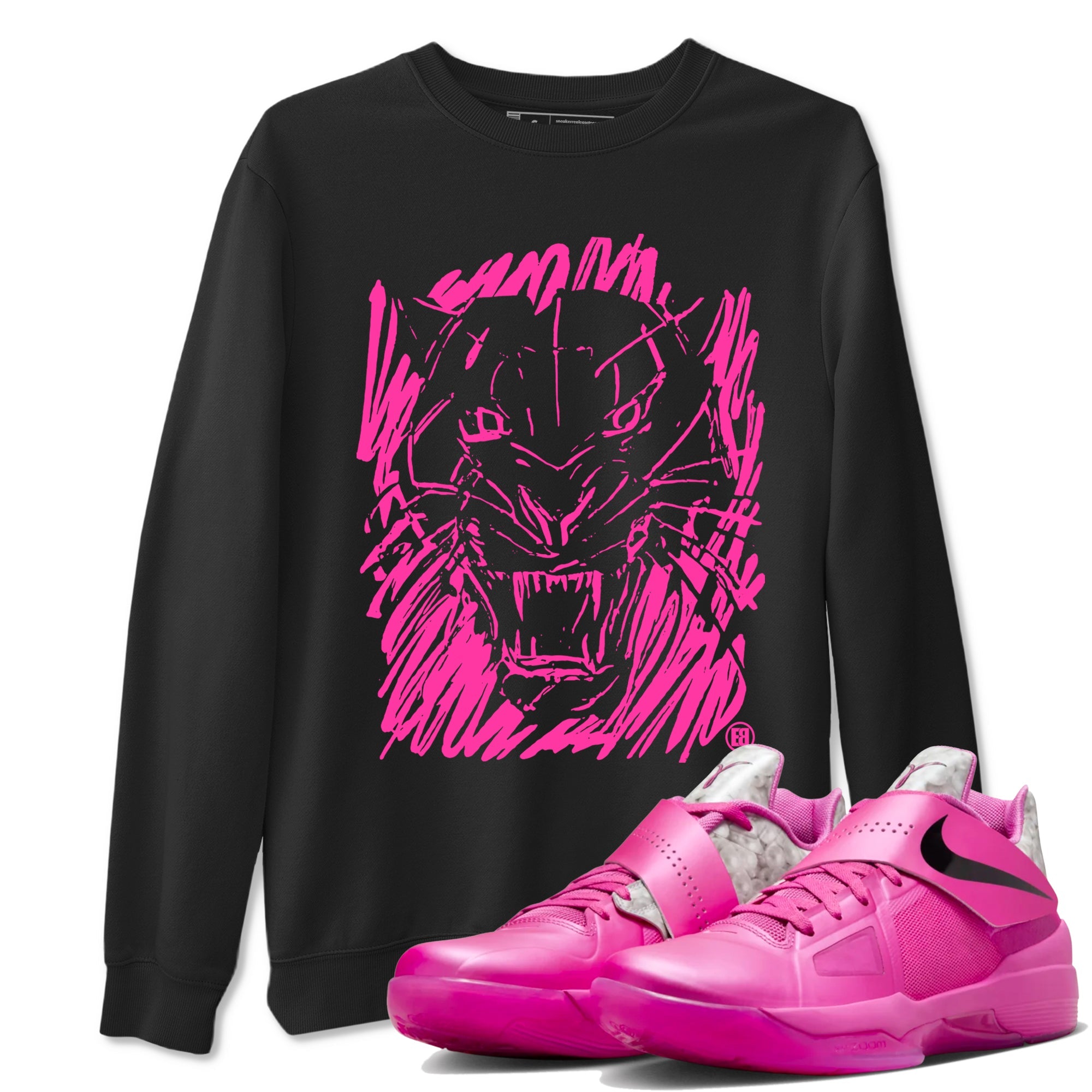 Nike KD 4 Retro Aunt Pearl shirts to match jordans Wild Cat Doodle sneaker match tees Nike KD 4 Aunt Pearl match shoes to clothes Drip Gear Zone unisex cotton Black 1 shirts