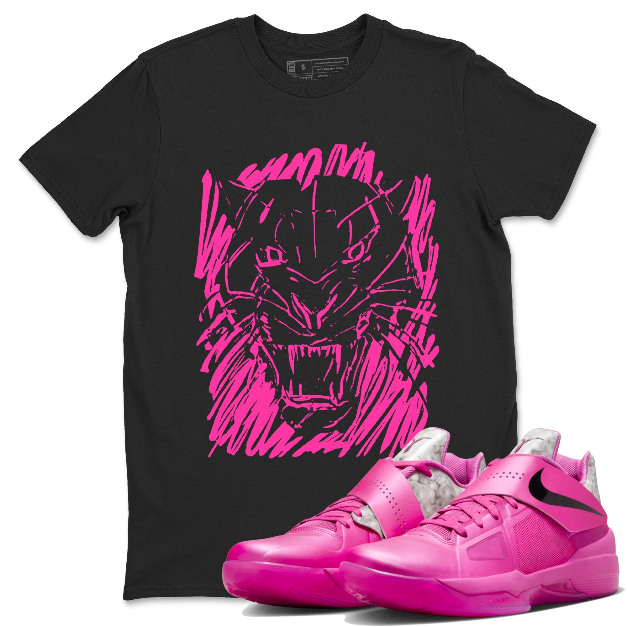 Nike KD 4 Retro Aunt Pearl shirts to match jordans Wild Cat Doodle sneaker match tees Nike KD 4 Aunt Pearl match shoes to clothes Drip Gear Zone unisex cotton Black 1 shirts