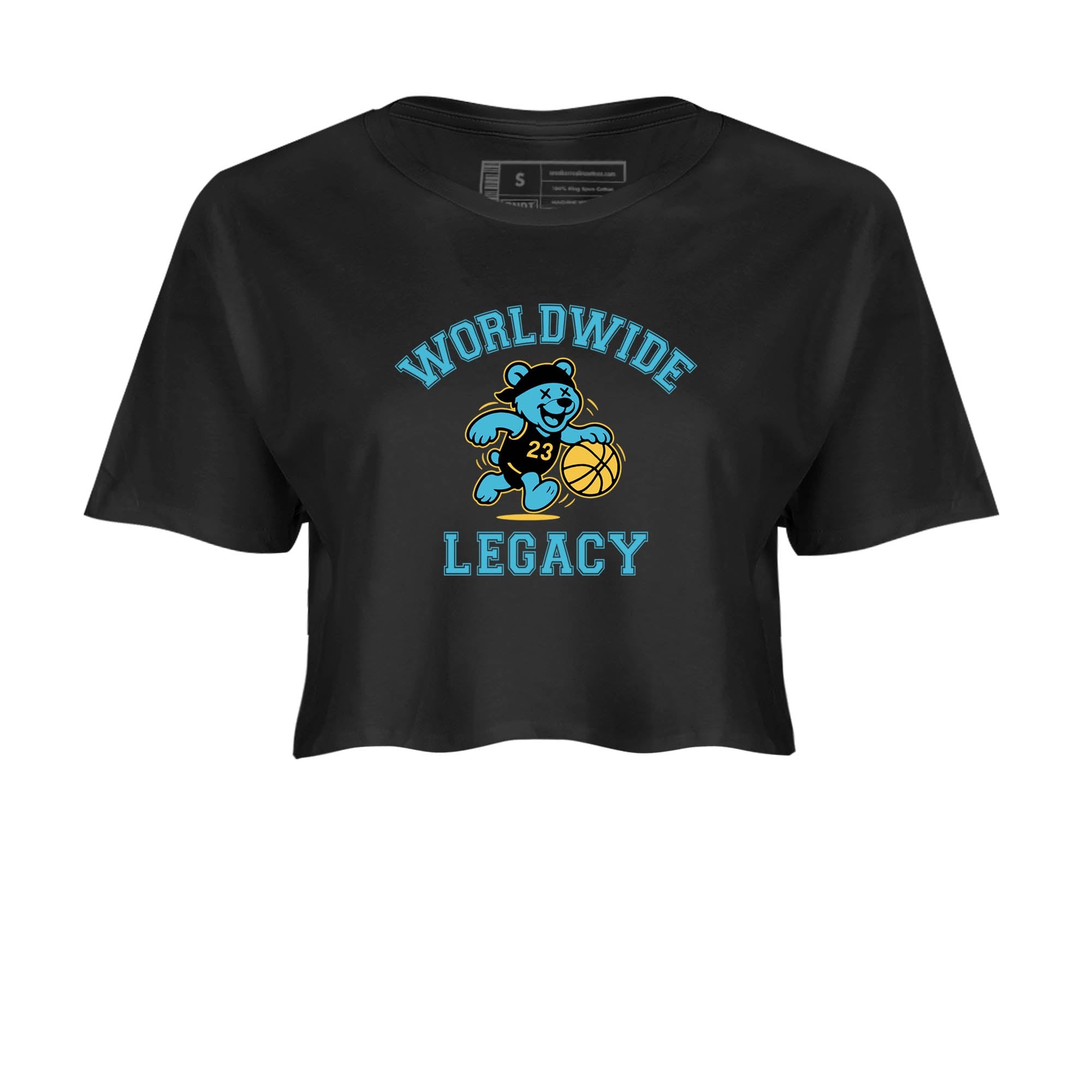 Sneaker Threads  Sneaker Tees To Match Air Jordan 11 Retro Gamma  Worldwide Legacy Crop Tee Black 2. Perfect for Jordan releases 2025 colorways.