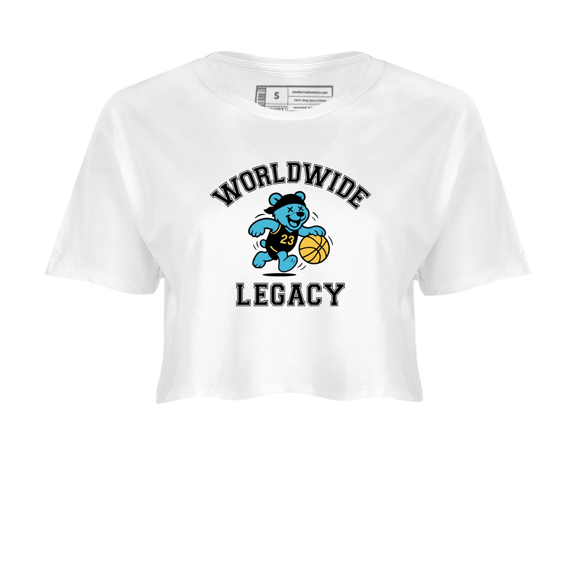 Sneaker Threads  Sneaker Tees To Match Air Jordan 11 Retro Gamma  Worldwide Legacy Crop Tee White 2. Perfect for Jordan releases 2025 colorways.