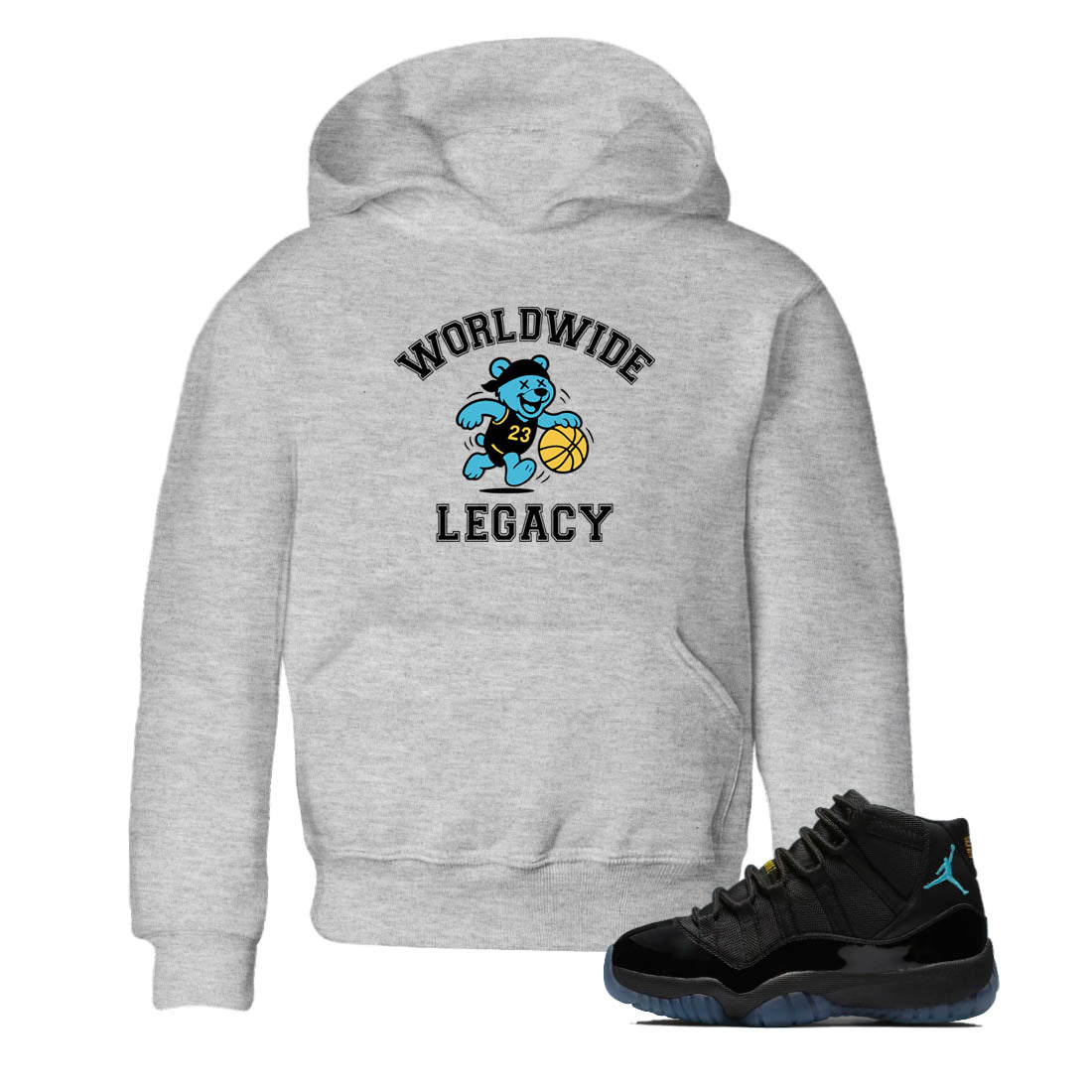 Sneaker Threads  Sneaker Tees To Match Air Jordan 11 Retro Gamma  Worldwide Legacy Youth Graphic Tee Heather Grey 1. Perfect for Jordan releases 2025 colorways.