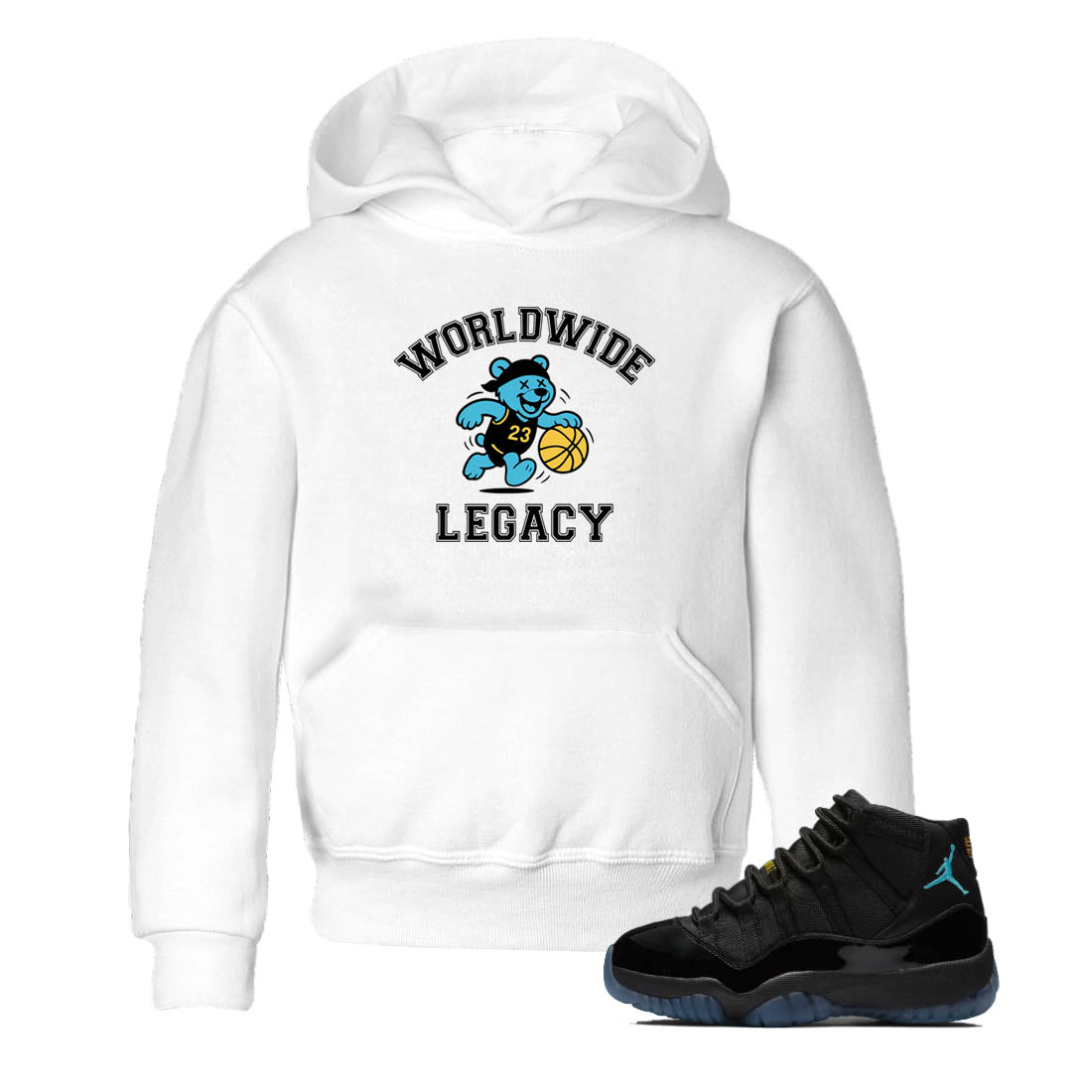 Sneaker Threads  Sneaker Tees To Match Air Jordan 11 Retro Gamma  Worldwide Legacy Youth Graphic Tee White 1. Perfect for Jordan releases 2025 colorways.
