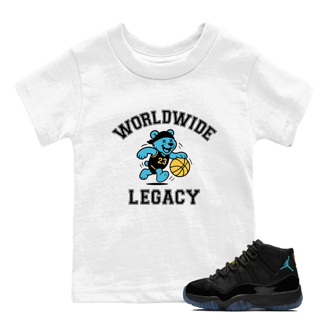 Sneaker Threads  Sneaker Tees To Match Air Jordan 11 Retro Gamma  Worldwide Legacy Youth Graphic Tee White 1. Perfect for Jordan releases 2025 colorways.