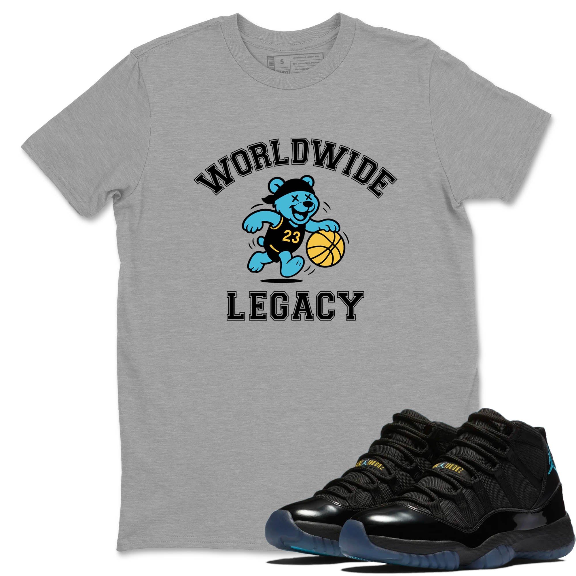 Sneaker Threads  Sneaker Tees To Match Air Jordan 11 Retro Gamma  Worldwide Legacy Graphic Tee Heather Grey 1. Perfect for Jordan releases 2025 colorways.