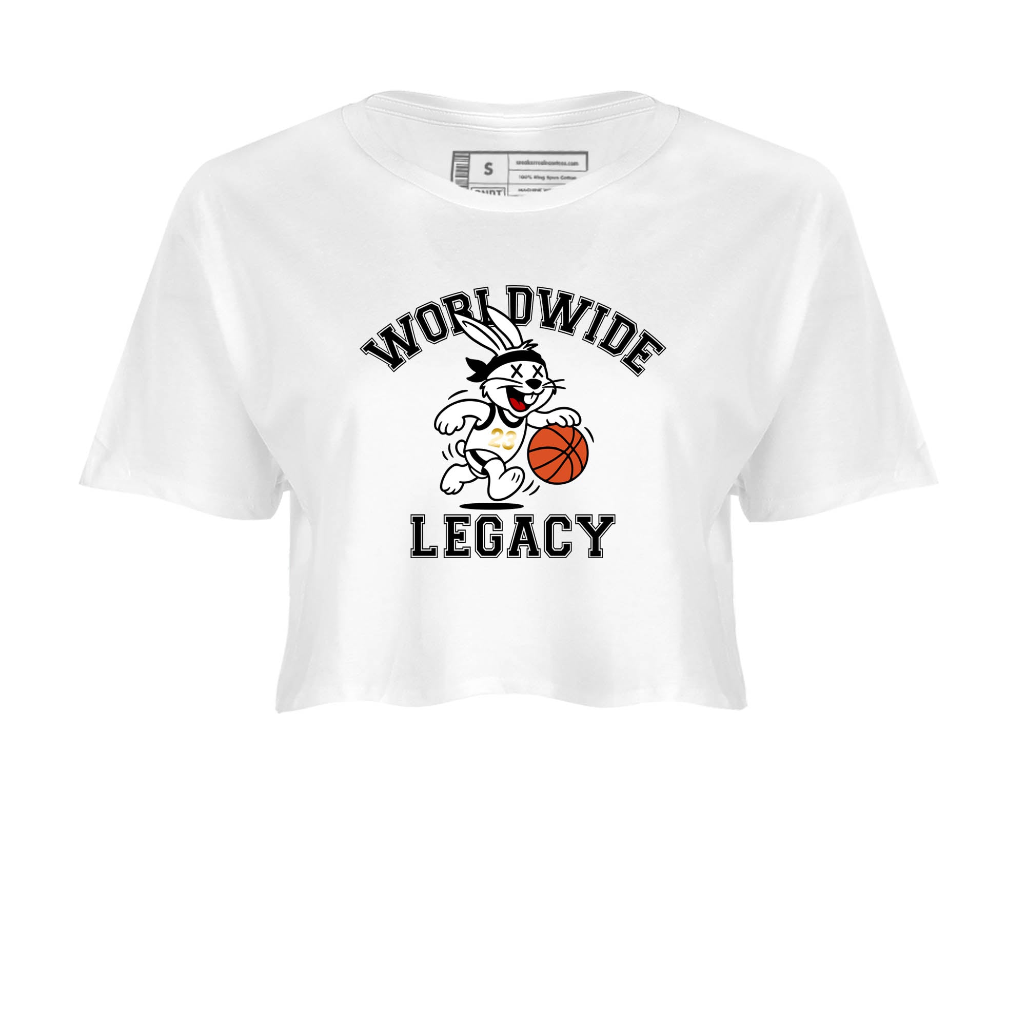Sneaker Threads  Sneaker Tees To Match Air Jordan 12 Taxi  Worldwide Legacy Crop Tee White 2. Perfect for Jordan releases 2025 colorways.