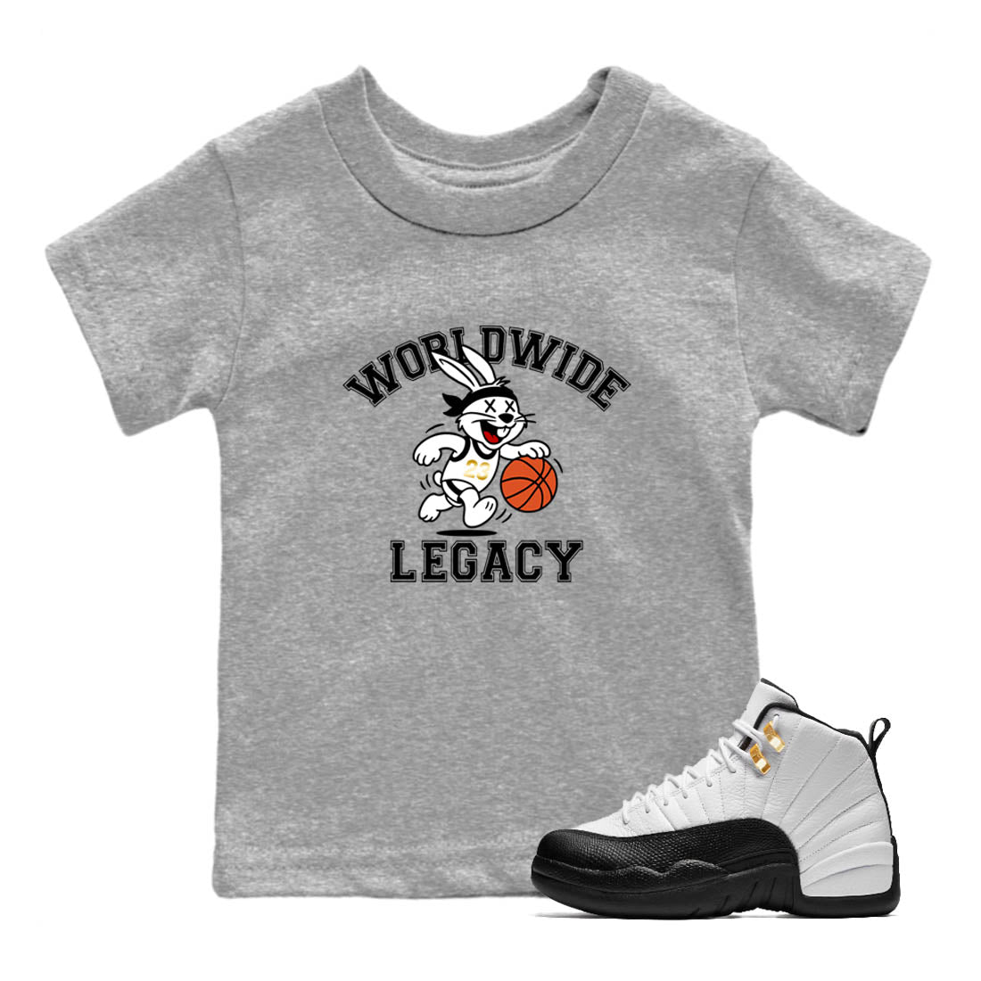 Sneaker Threads  Sneaker Tees To Match Air Jordan 12 Taxi  Worldwide Legacy Youth Graphic Tee Heather Grey 1. Perfect for Jordan releases 2025 colorways.