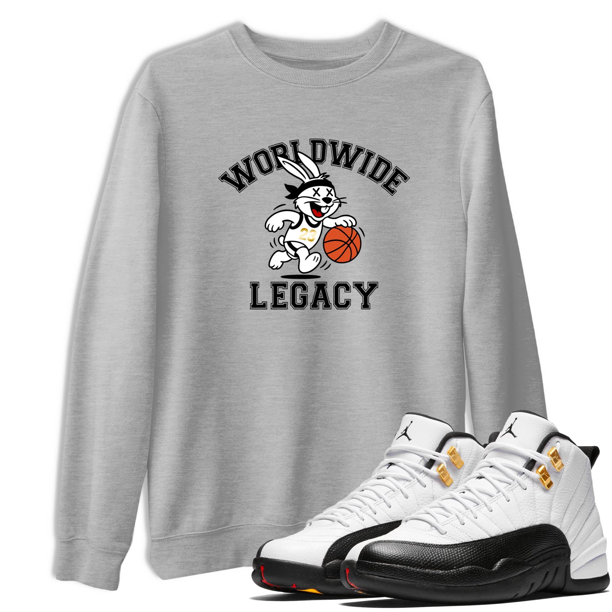 Sneaker Threads  Sneaker Tees To Match Air Jordan 12 Taxi  Worldwide Legacy Graphic Tee Heather Grey 1. Perfect for Jordan releases 2025 colorways.