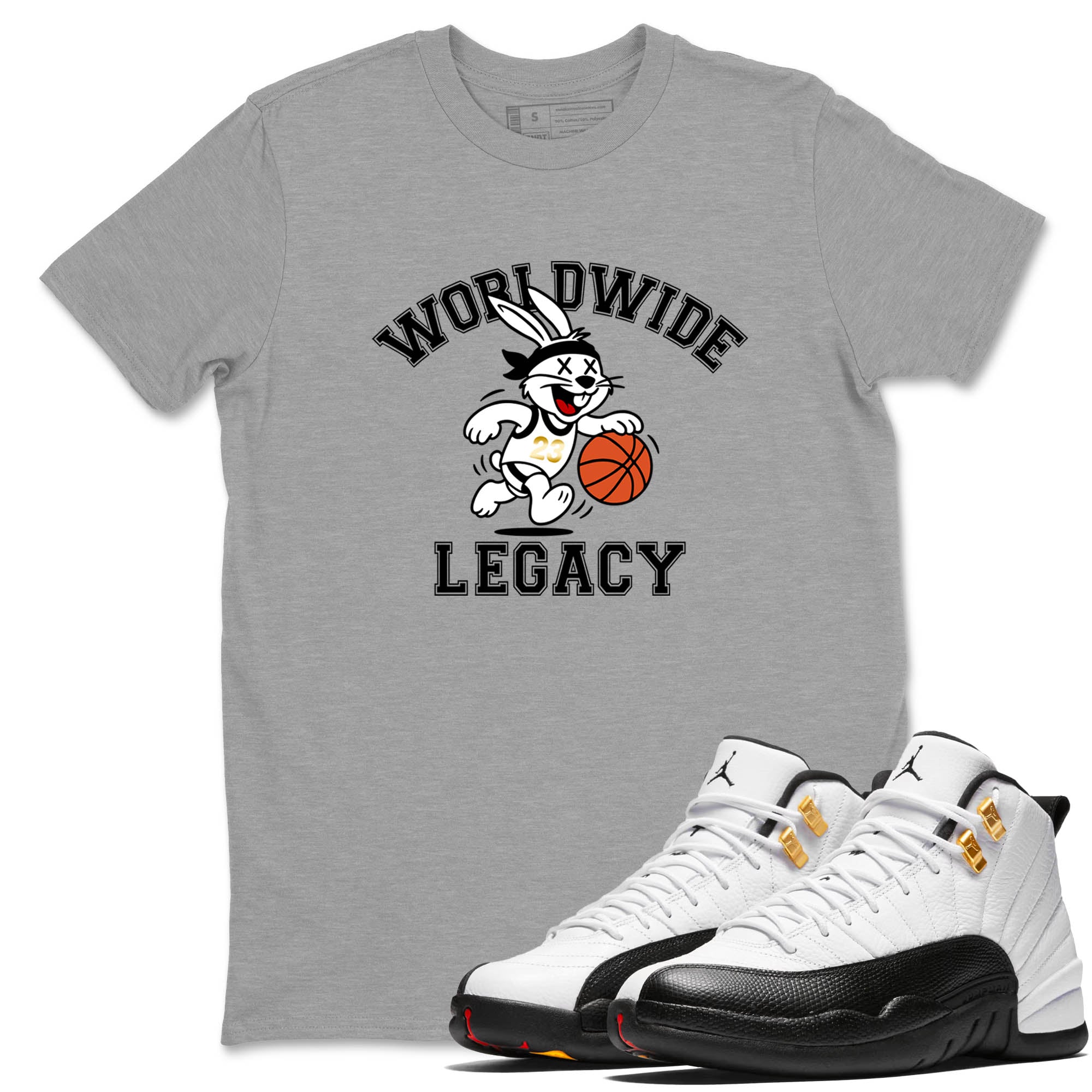 Sneaker Threads  Sneaker Tees To Match Air Jordan 12 Taxi  Worldwide Legacy Graphic Tee Heather Grey 1. Perfect for Jordan releases 2025 colorways.