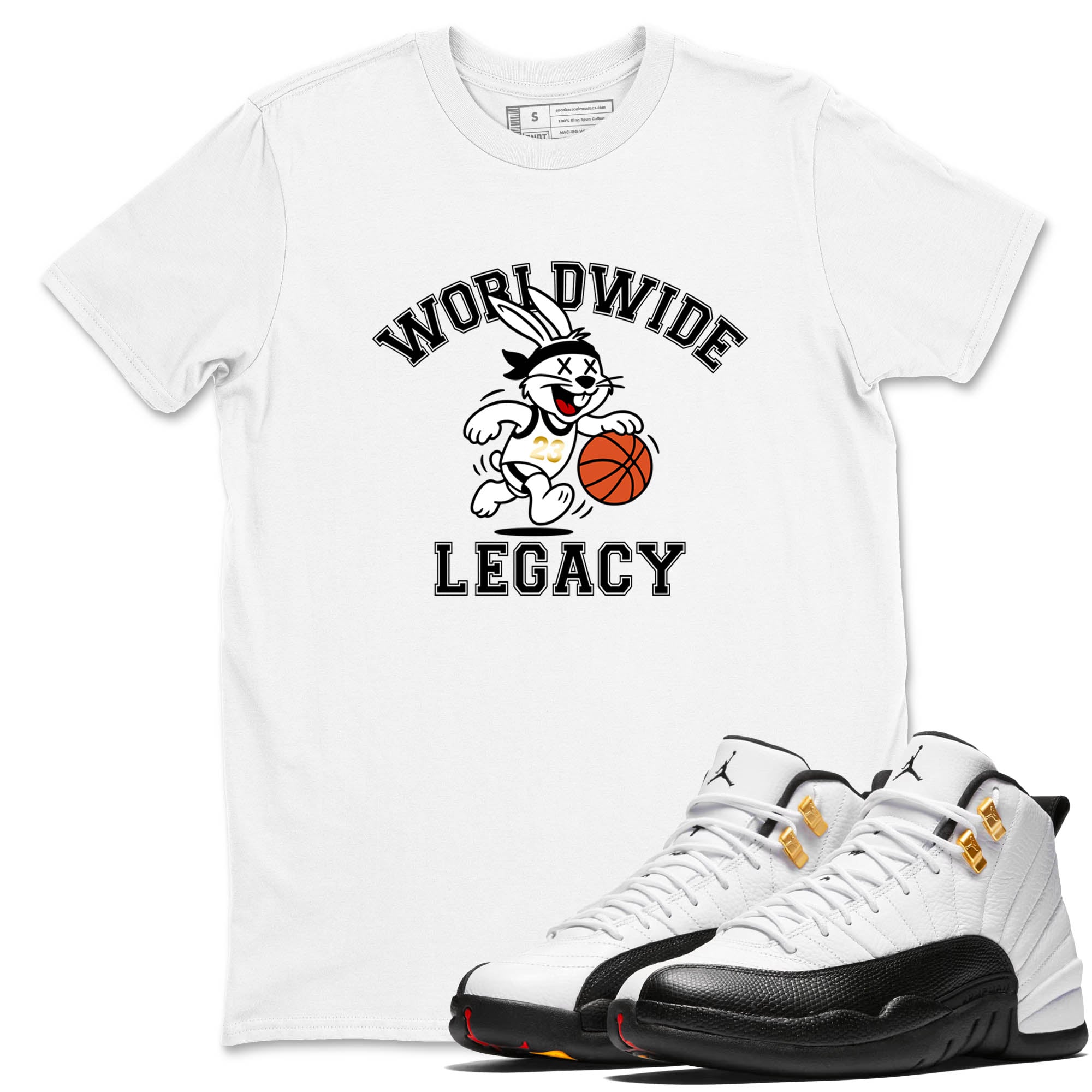 Sneaker Threads  Sneaker Tees To Match Air Jordan 12 Taxi  Worldwide Legacy Graphic Tee White 1. Perfect for Jordan releases 2025 colorways.