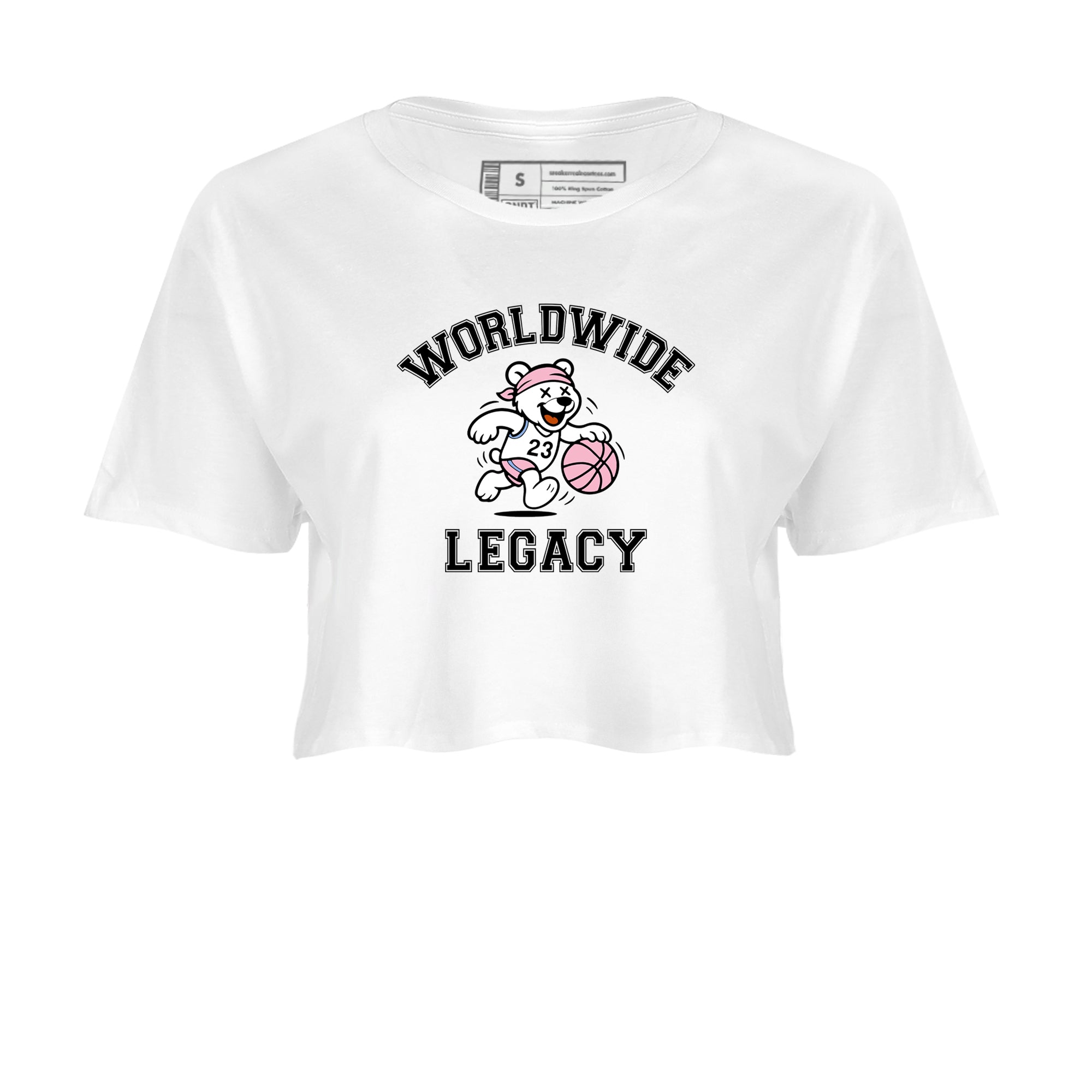 Sneaker Threads  Sneaker Tees To Match Air Jordan 5 Medium Soft Pink  Worldwide Legacy Crop Tee White 2. Perfect for Jordan releases 2025 colorways.