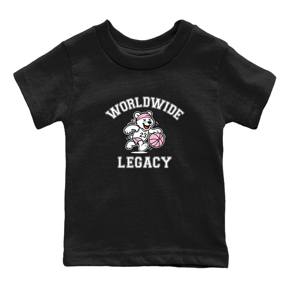Sneaker Threads  Sneaker Tees To Match Air Jordan 5 Medium Soft Pink  Worldwide Legacy Youth Graphic Tee Black 2. Perfect for Jordan releases 2025 colorways.