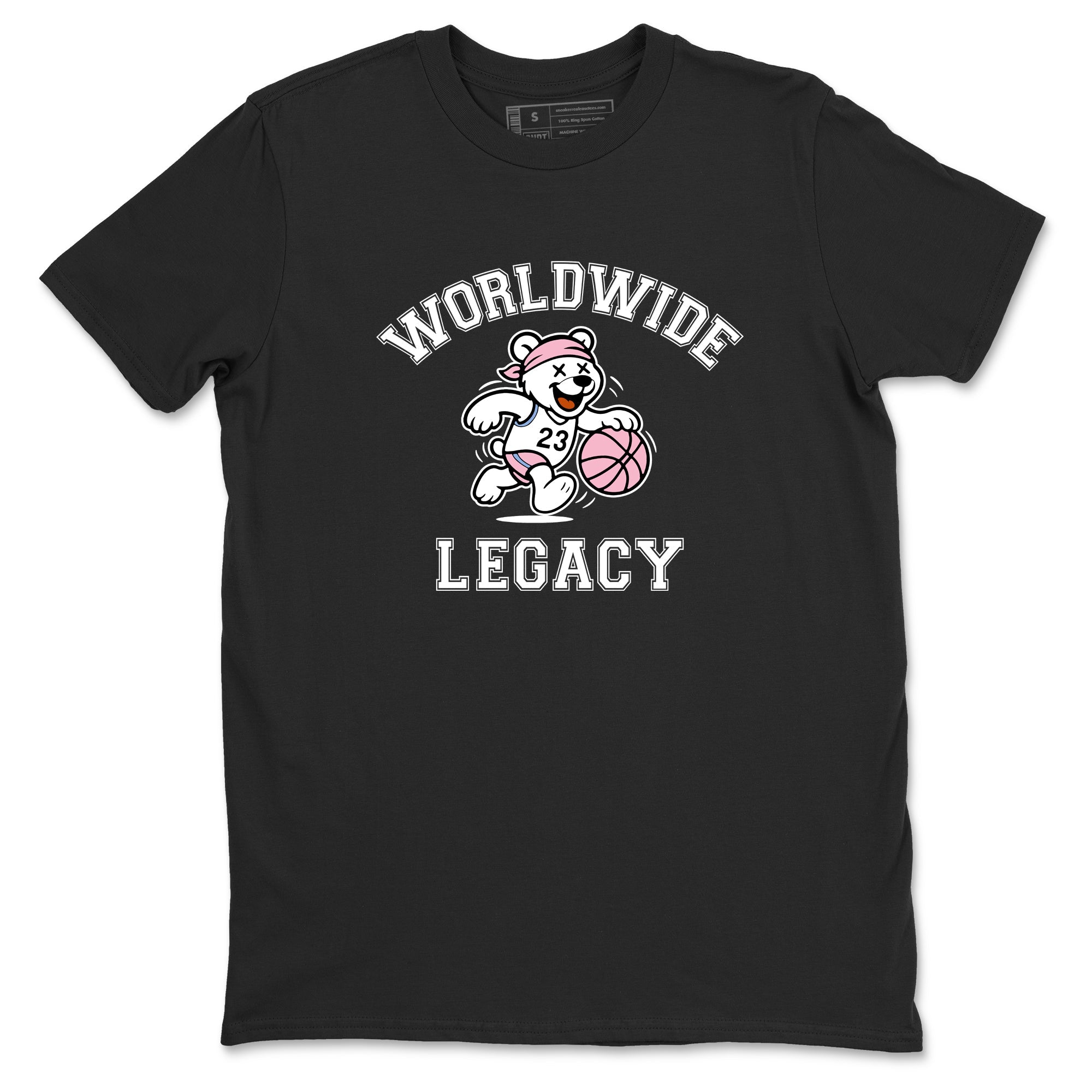 Sneaker Threads  Sneaker Tees To Match Air Jordan 5 Medium Soft Pink  Worldwide Legacy Graphic Tee Black 2. Perfect for Jordan releases 2025 colorways.