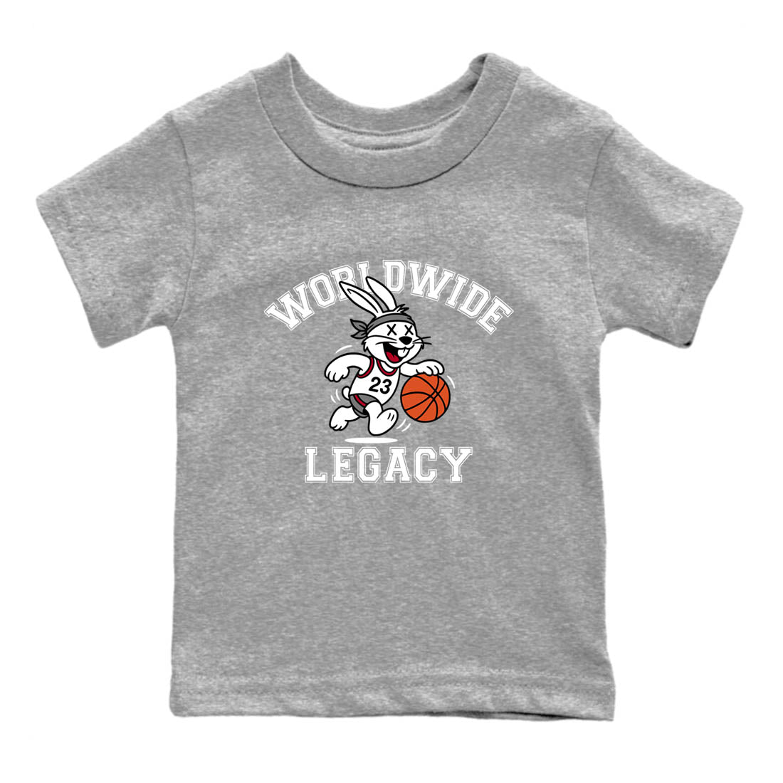 Sneaker Threads  Sneaker Tees To Match Air Jordan 8 Bunny  Worldwide Legacy Youth Graphic Tee Heather Grey 2. Perfect for Jordan releases 2025 colorways.