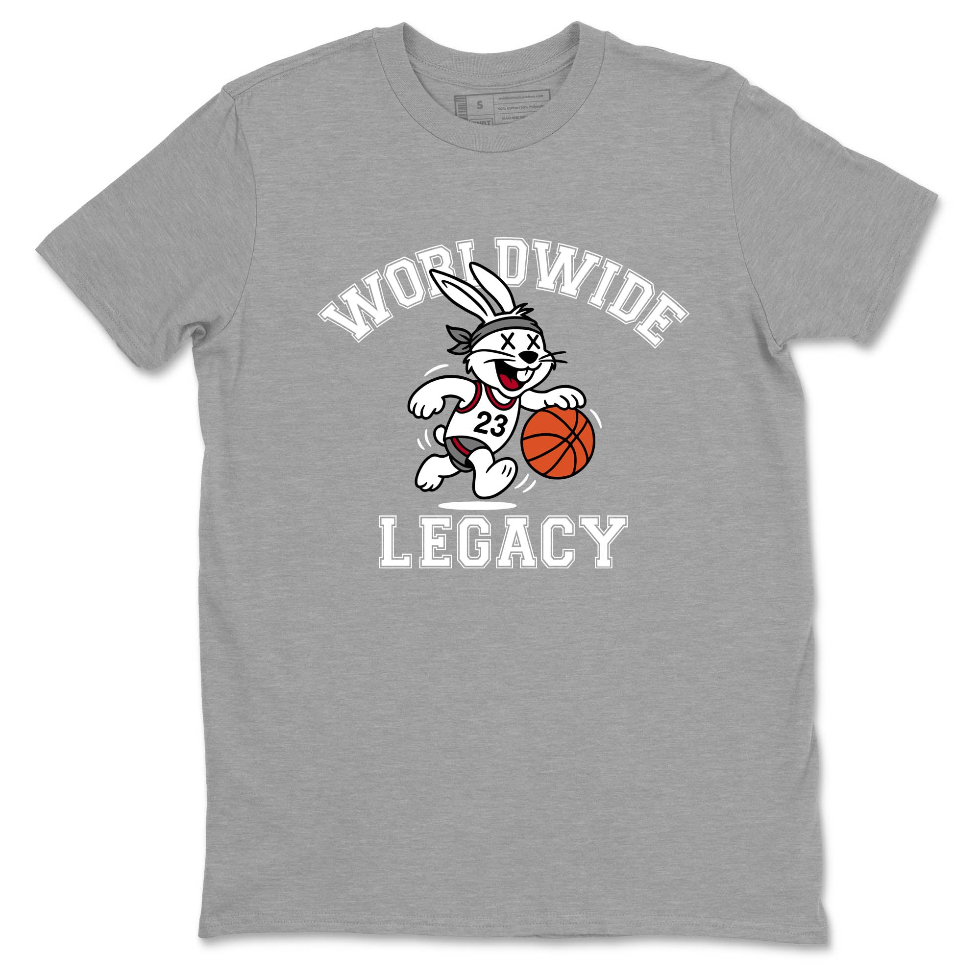 Sneaker Threads  Sneaker Tees To Match Air Jordan 8 Bunny  Worldwide Legacy Graphic Tee Heather Grey 2. Perfect for Jordan releases 2025 colorways.