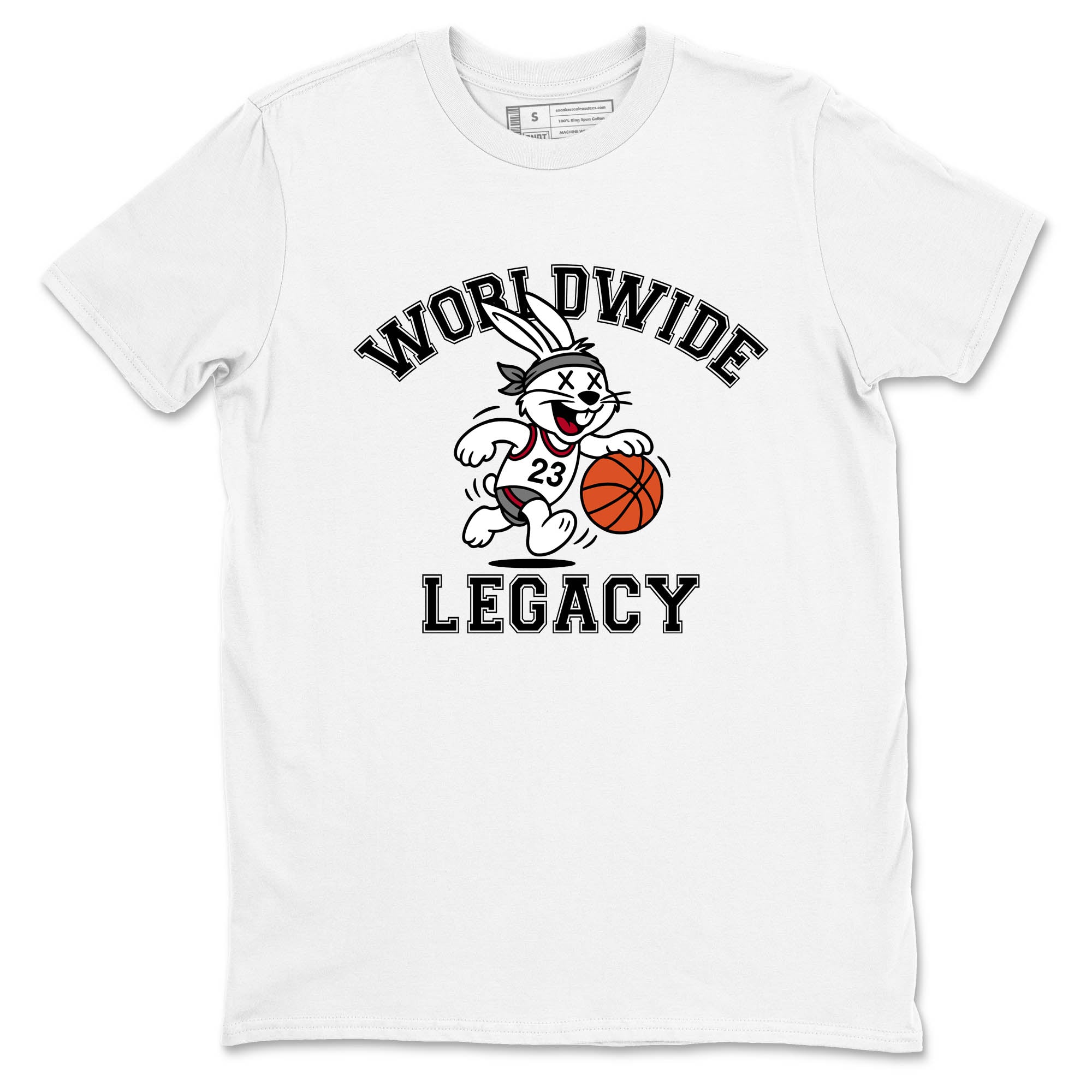 Sneaker Threads  Sneaker Tees To Match Air Jordan 8 Bunny  Worldwide Legacy Graphic Tee White 2. Perfect for Jordan releases 2025 colorways.