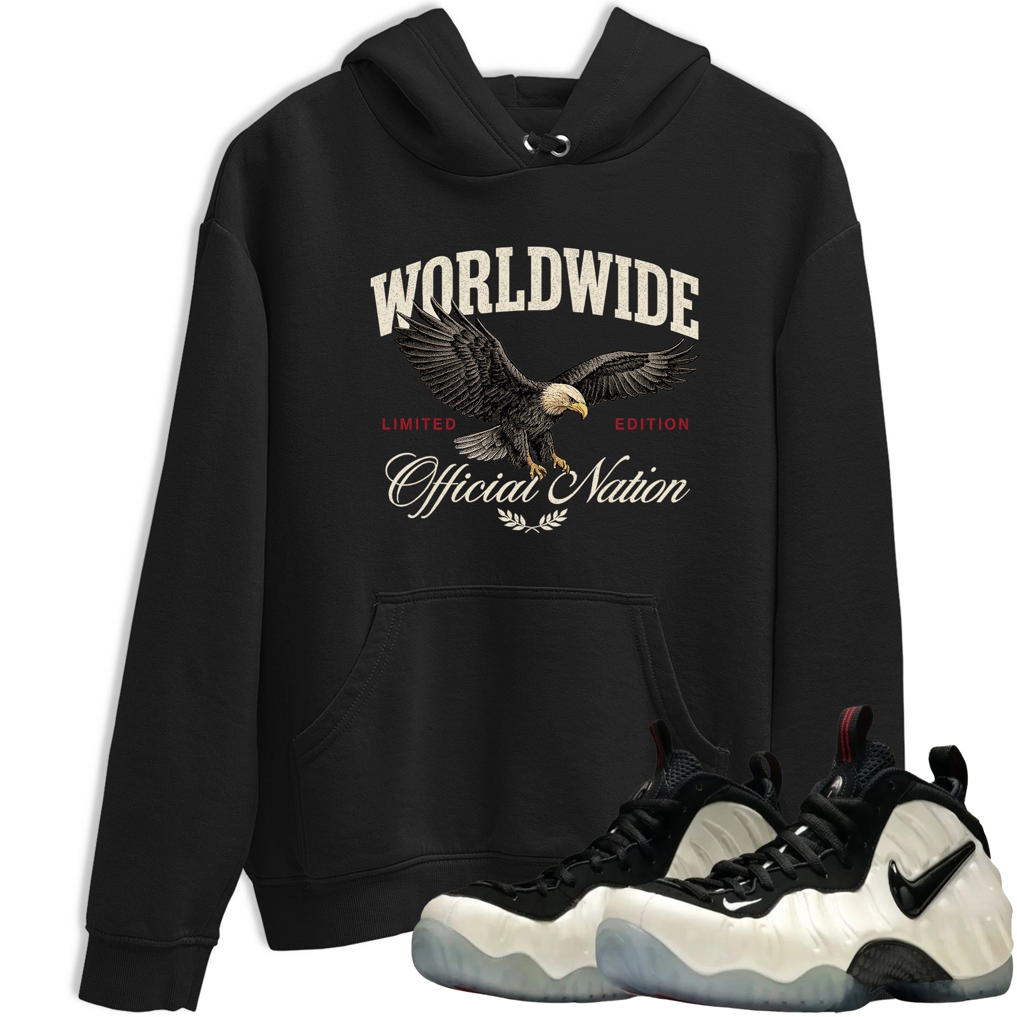 Sneaker Threads  Sneaker Tees To Match Air Foamposite One Pearl  Worldwide Official Nation Graphic Tee Black 1. Perfect for Jordan releases 2025 colorways.