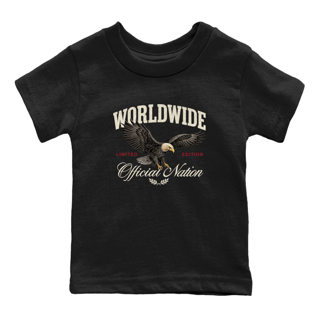 Sneaker Threads  Sneaker Tees To Match Air Foamposite One Pearl  Worldwide Official Nation Youth Graphic Tee Black 2. Perfect for Jordan releases 2025 colorways.