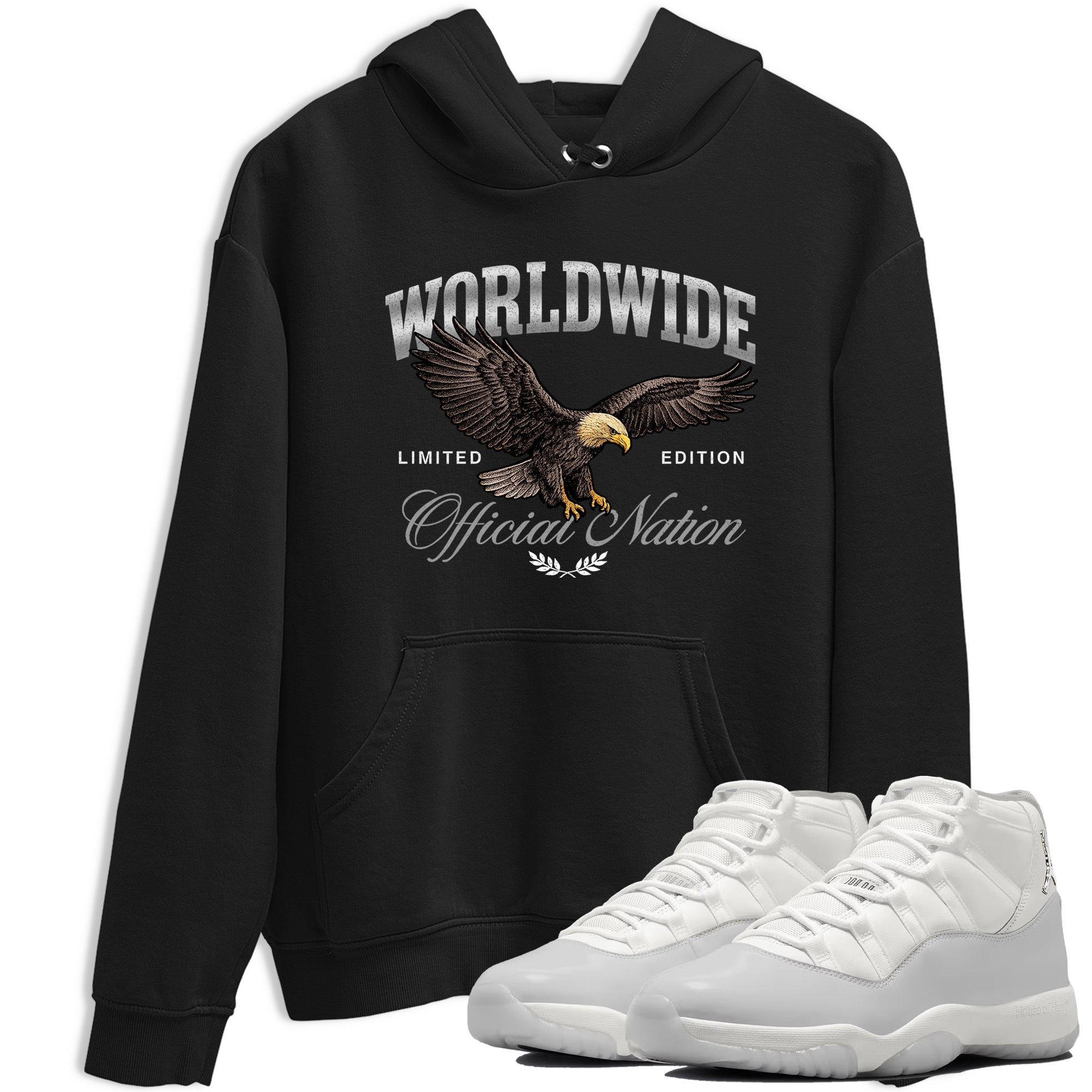11s Grand Finale Sneaker match tees  Sneaker Tees To Match Jordan 11 Grand Finale Sneakers  Worldwide Official Nation Graphic Tee Black 1