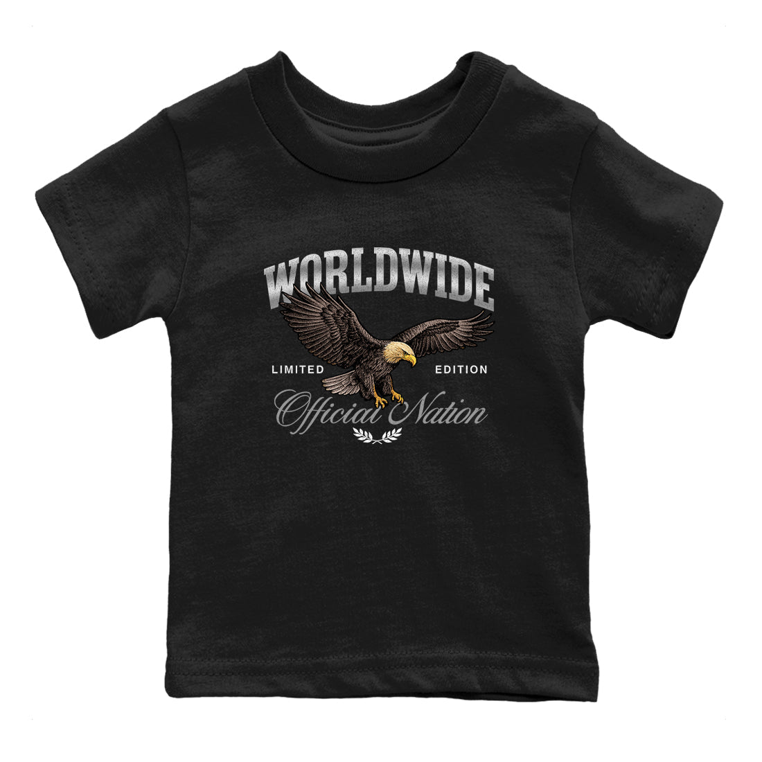 11s Grand Finale Sneaker match tees  Sneaker Tees To Match Jordan 11 Grand Finale Sneakers  Worldwide Official Nation Kids Graphic T-Shirt Black 2