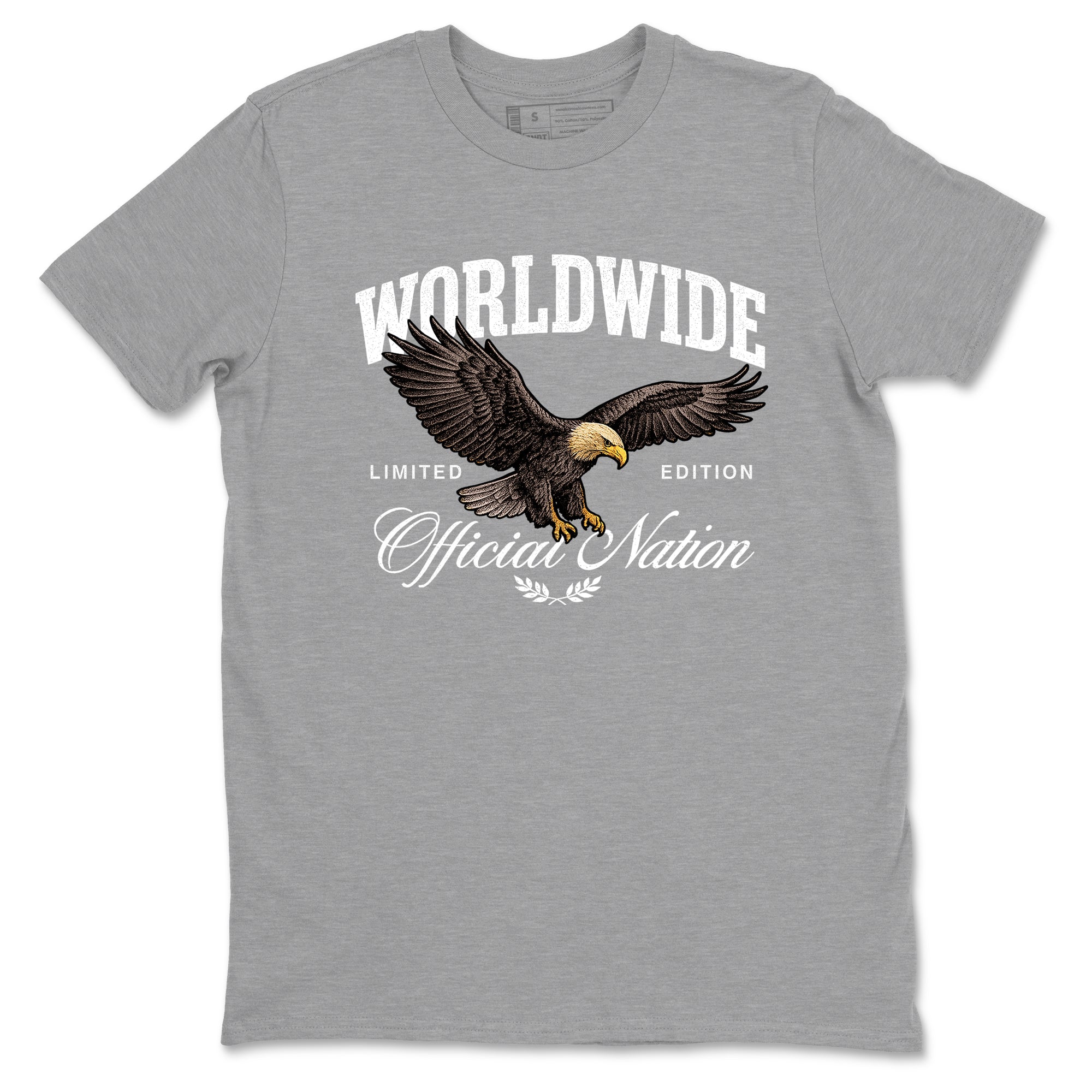 11s Grand Finale Sneaker match tees  Sneaker Tees To Match Jordan 11 Grand Finale Sneakers  Worldwide Official Nation Graphic Tee Heather Grey 2