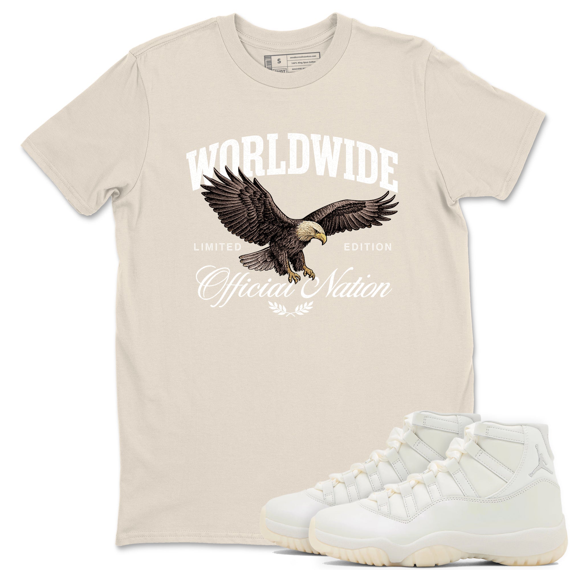 11s Grand Finale Sneaker match tees  Sneaker Tees To Match Jordan 11 Grand Finale Sneakers  Worldwide Official Nation Graphic Tee Natural 1