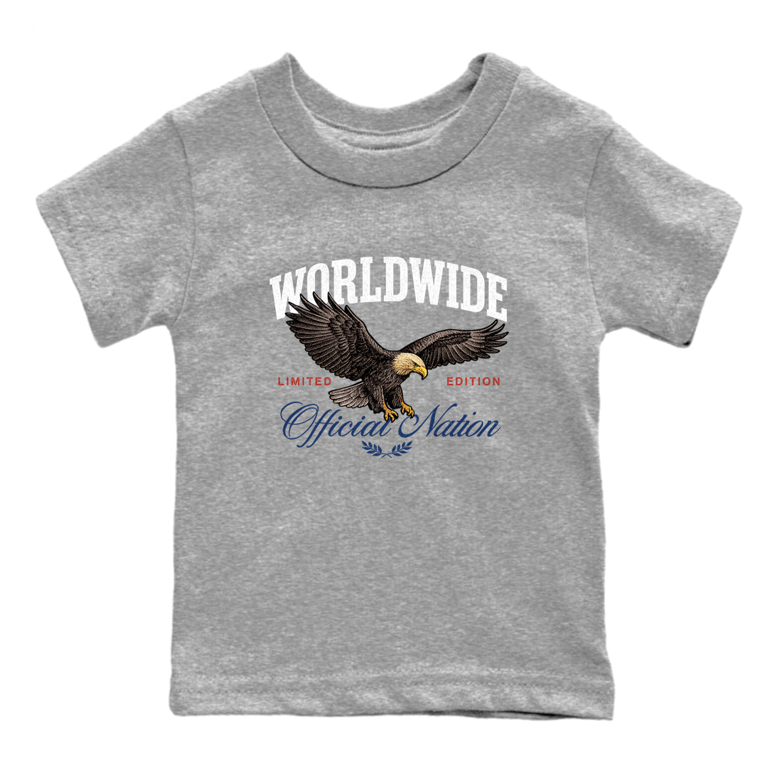 Sneaker match tees  Sneaker Tees To Match Air Jordan 11 Rare Air Shoes  Worldwide Official Nation Kids T-Shirt Heather Grey 2