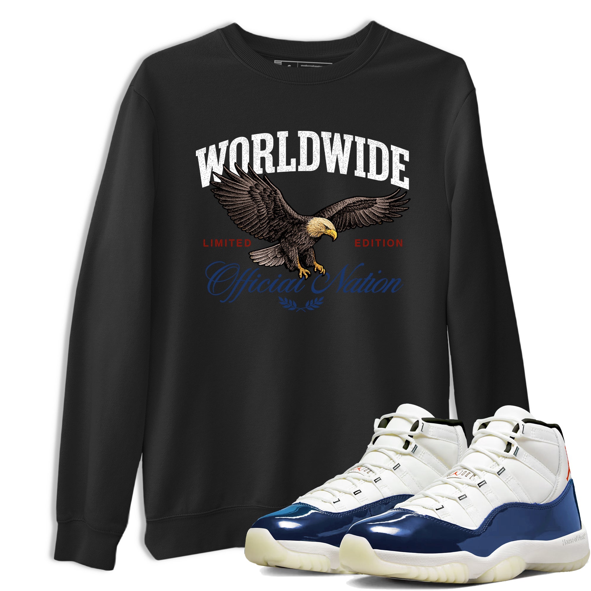 Sneaker match tees  Sneaker Tees To Match Air Jordan 11 Rare Air Shoes  Worldwide Official Nation Tee Black 1