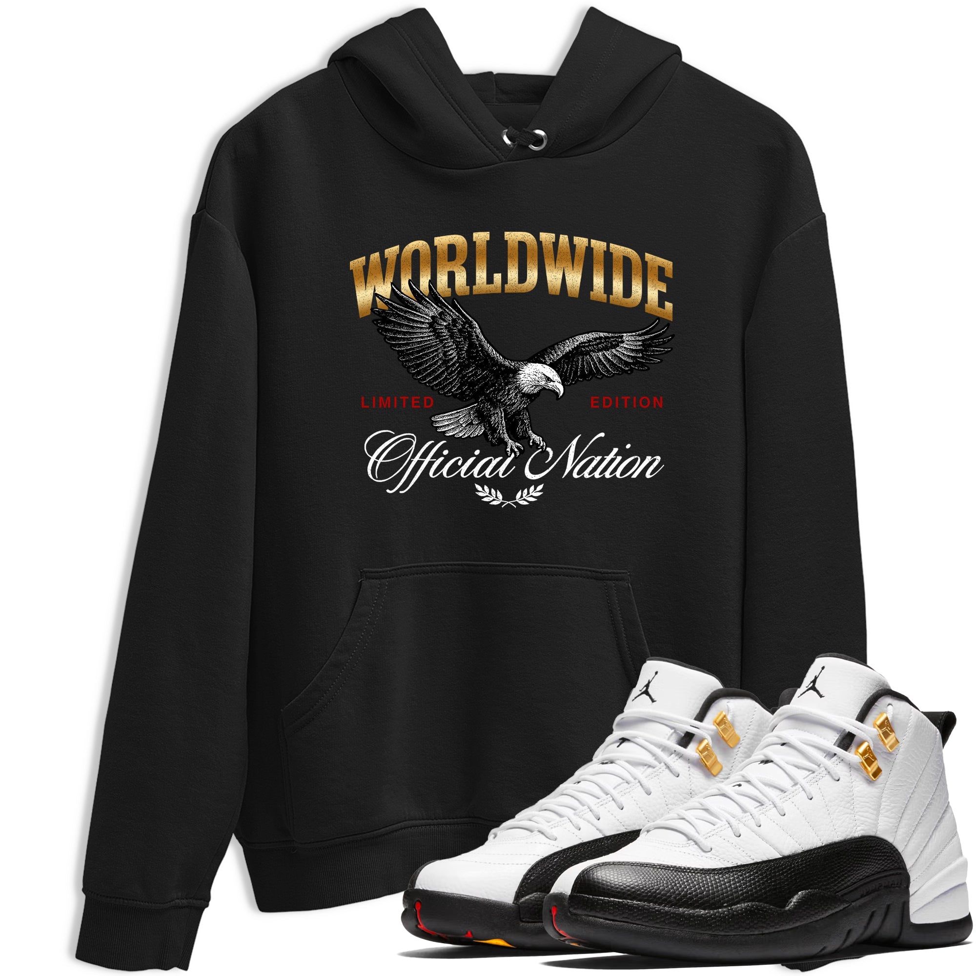 Sneaker match tees  Sneaker Tees To Match Air Jordan 12 Taxi Shoes  Worldwide Official Nation Tee Black 1