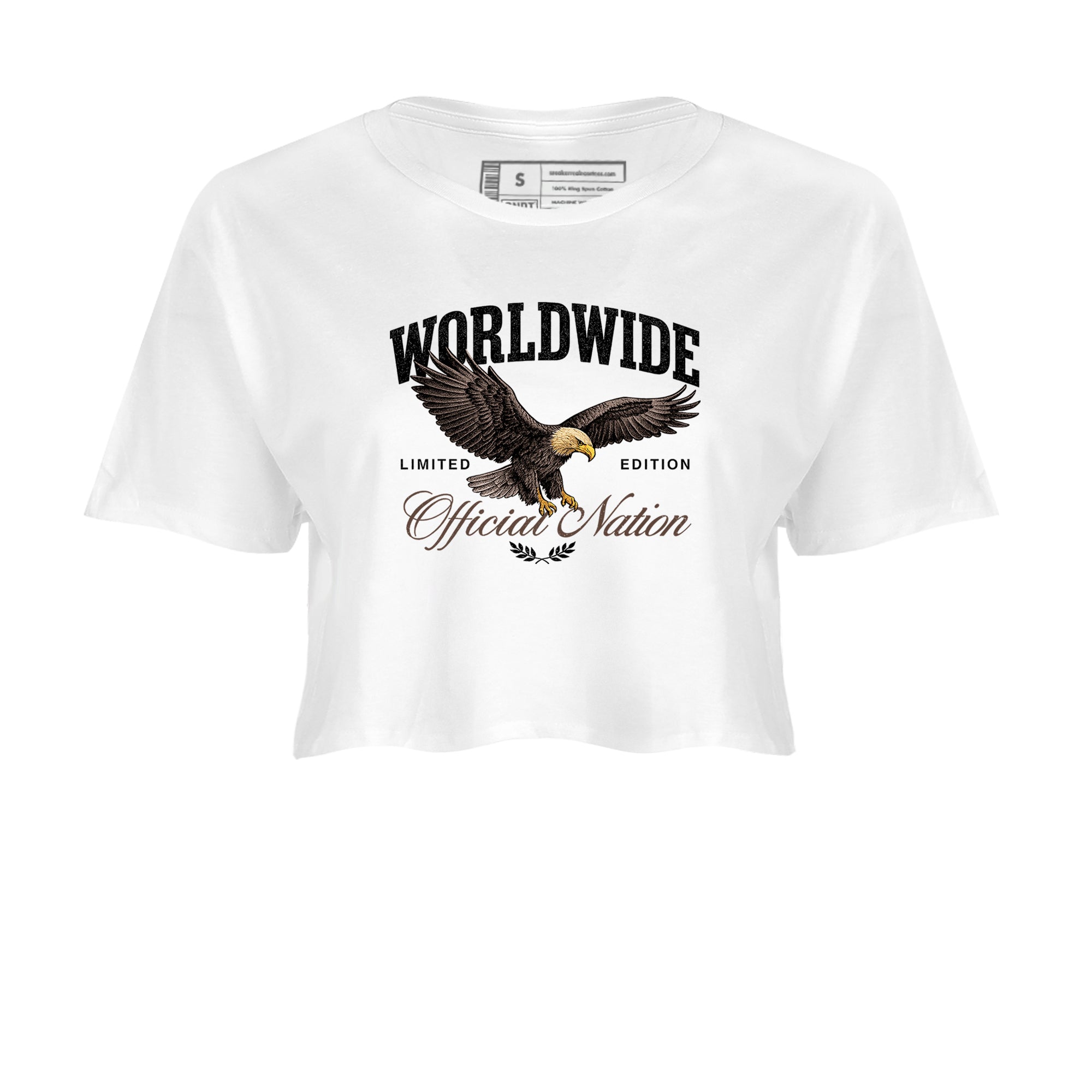 Sneaker match tees  Sneaker Tees To Match Air Jordan 4 Cave Stone Shoes  Worldwide Official Nation Crop T-Shirt White 2