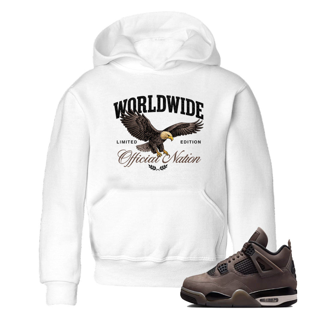 Sneaker match tees  Sneaker Tees To Match Air Jordan 4 Cave Stone Shoes  Worldwide Official Nation Kids T-Shirt White 1