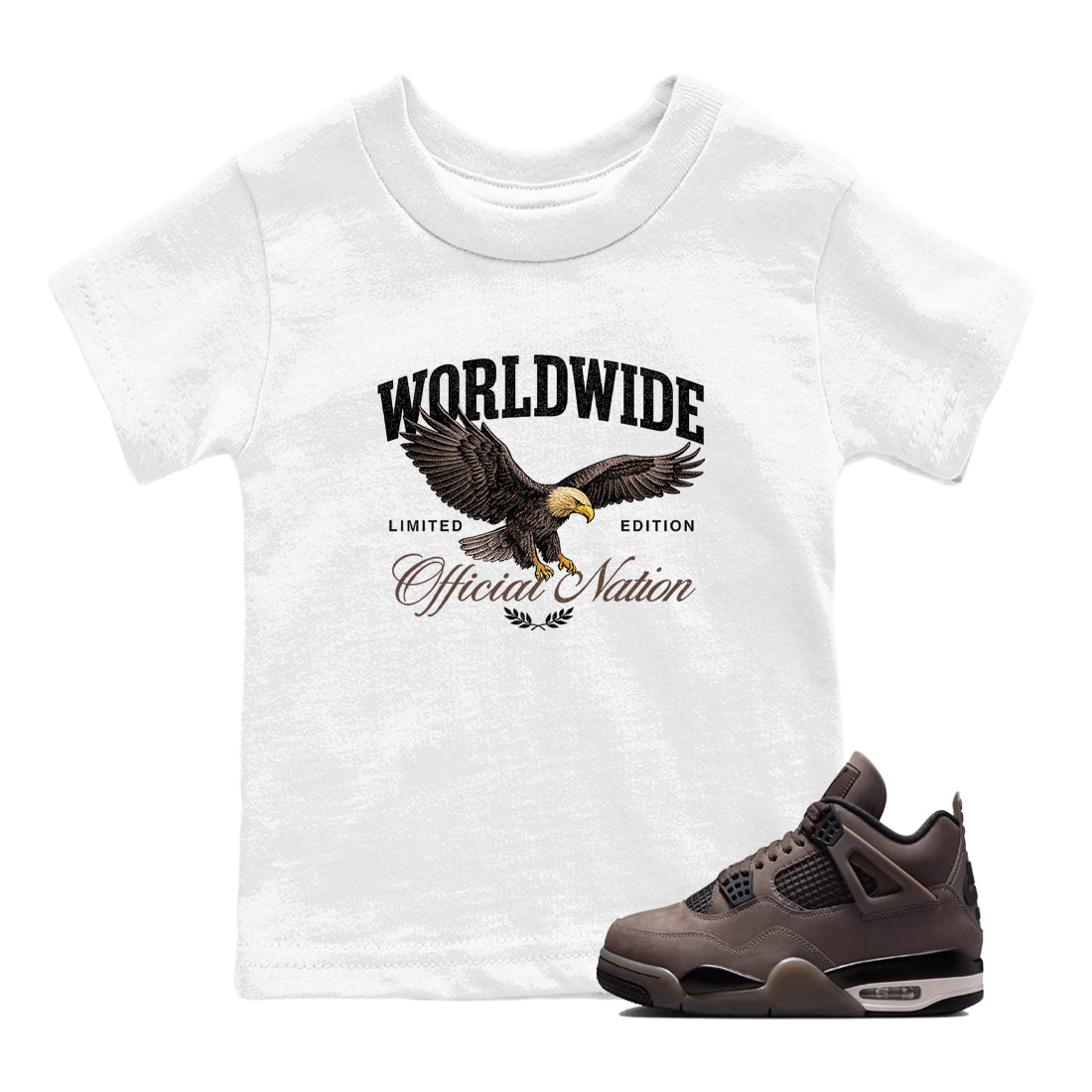 Sneaker match tees  Sneaker Tees To Match Air Jordan 4 Cave Stone Shoes  Worldwide Official Nation Kids T-Shirt White 1