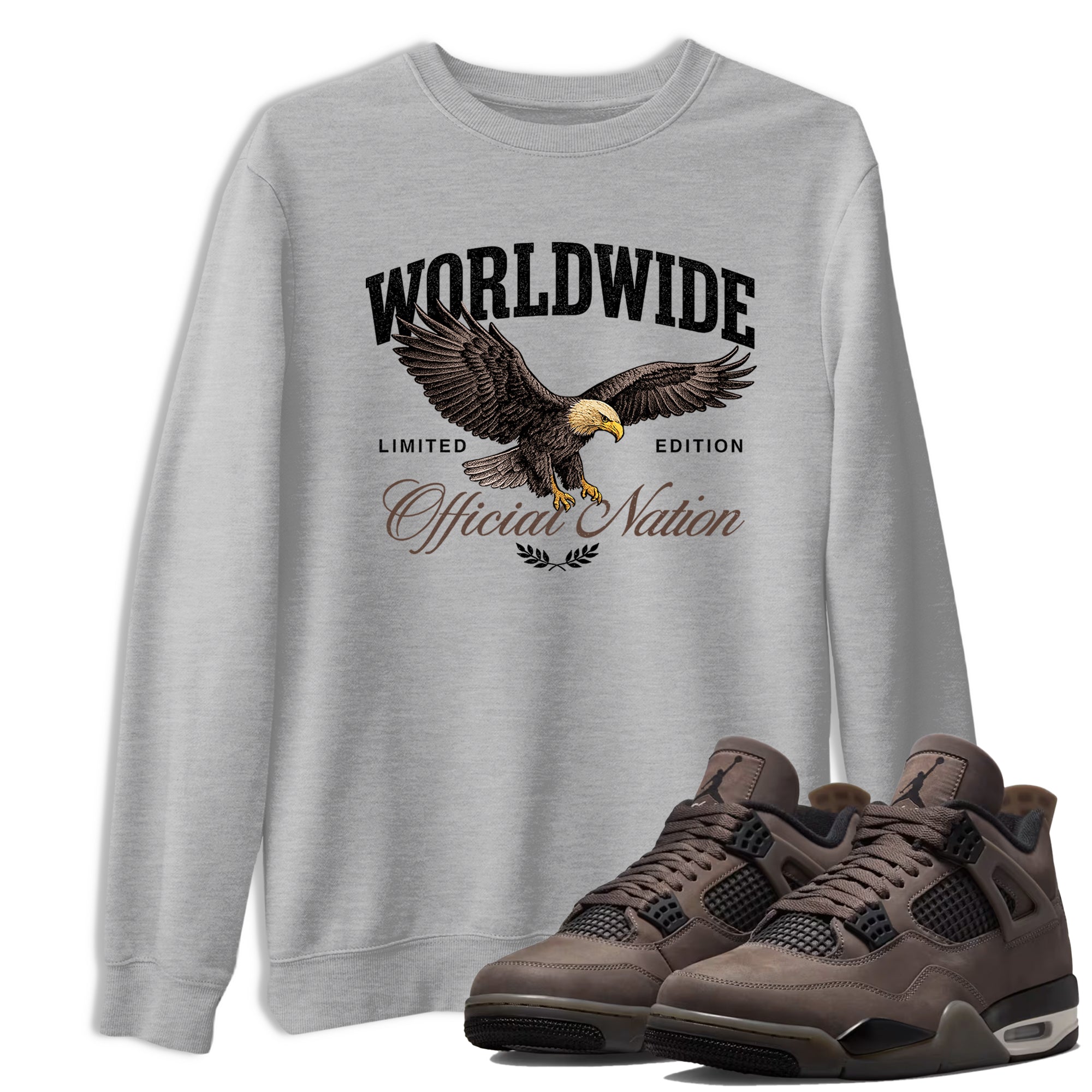 Sneaker match tees  Sneaker Tees To Match Air Jordan 4 Cave Stone Shoes  Worldwide Official Nation Tee Heather Grey 1