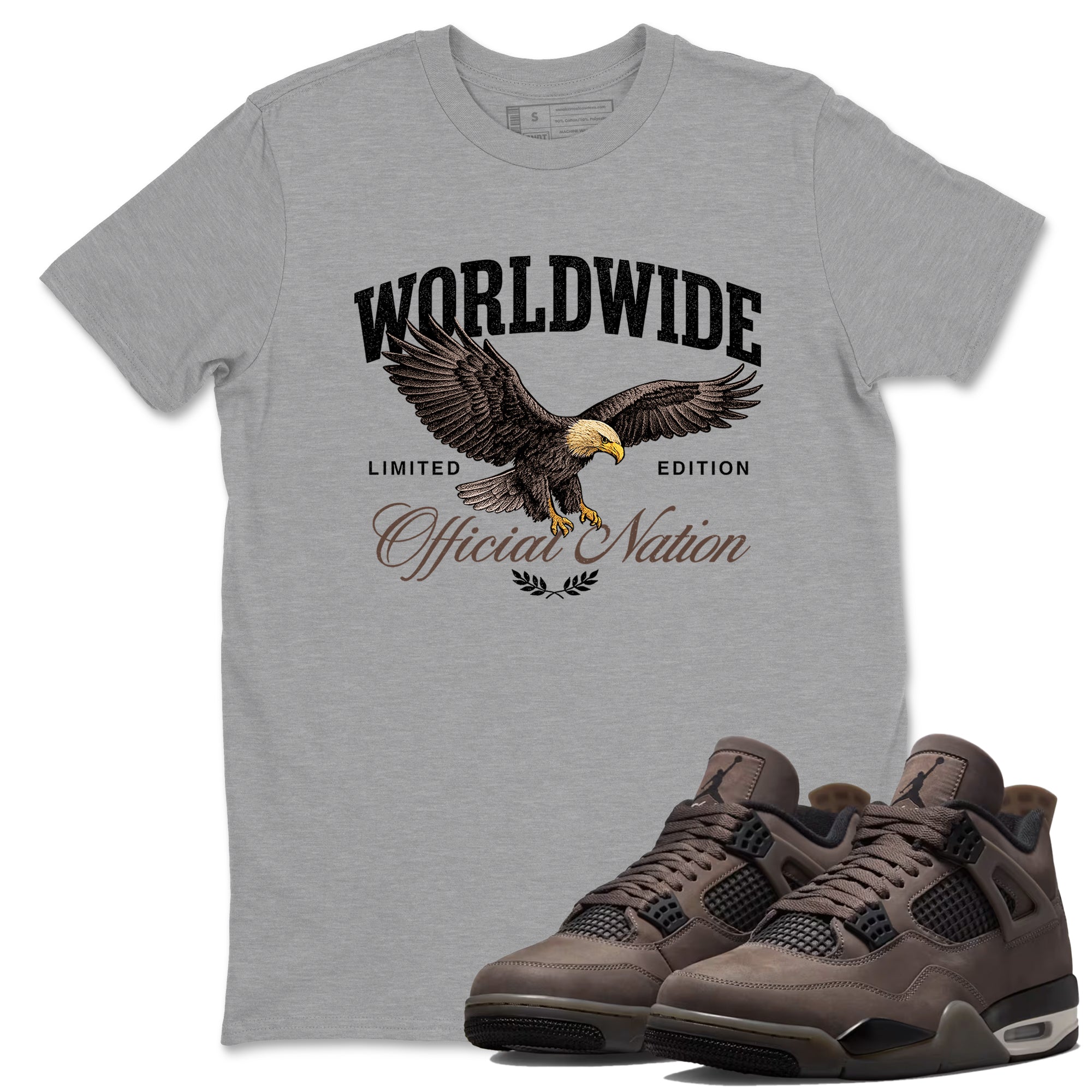 Sneaker match tees  Sneaker Tees To Match Air Jordan 4 Cave Stone Shoes  Worldwide Official Nation Tee Heather Grey 1