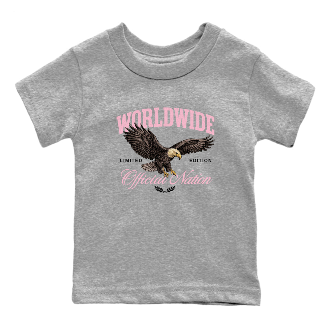Sneaker Threads Sneaker Tees To Match Air Jordan 5 Medium Soft Pink Shoes Worldwide Official Nation Kids T-Shirt Heather Grey 2