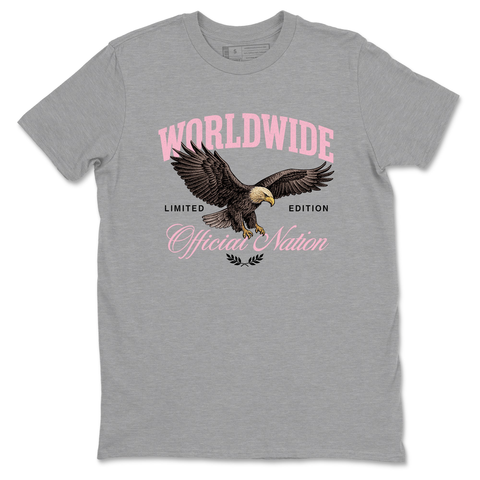 Sneaker Threads Sneaker Tees To Match Air Jordan 5 Medium Soft Pink Shoes Worldwide Official Nation Tee Heather Grey 2