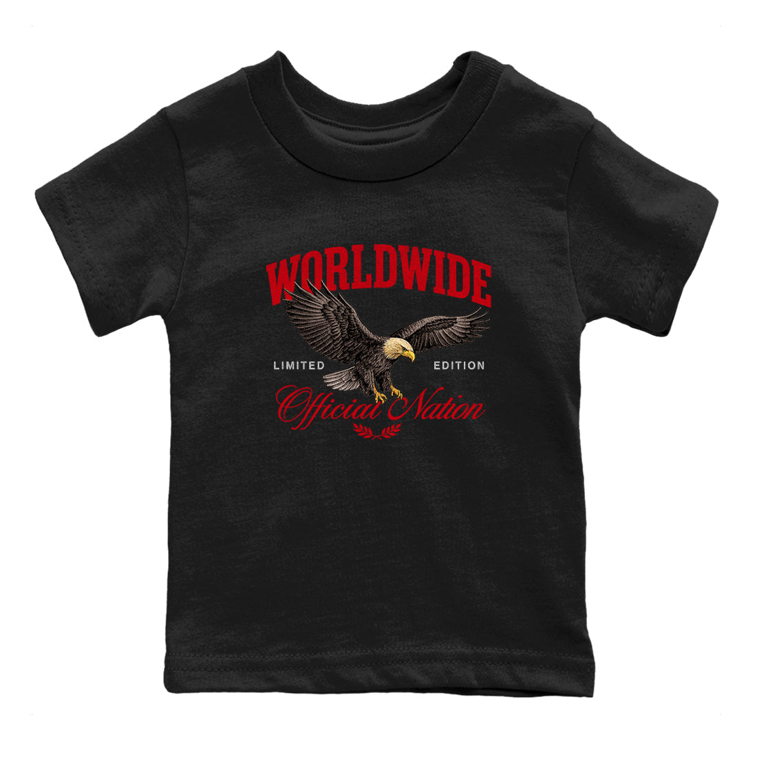 5s Fire Red Sneaker match tees  Sneaker Tees To Match Jordan 5 Retro Fire Red Sneakers  Worldwide Official Nation Kids Graphic T-Shirt Black 2