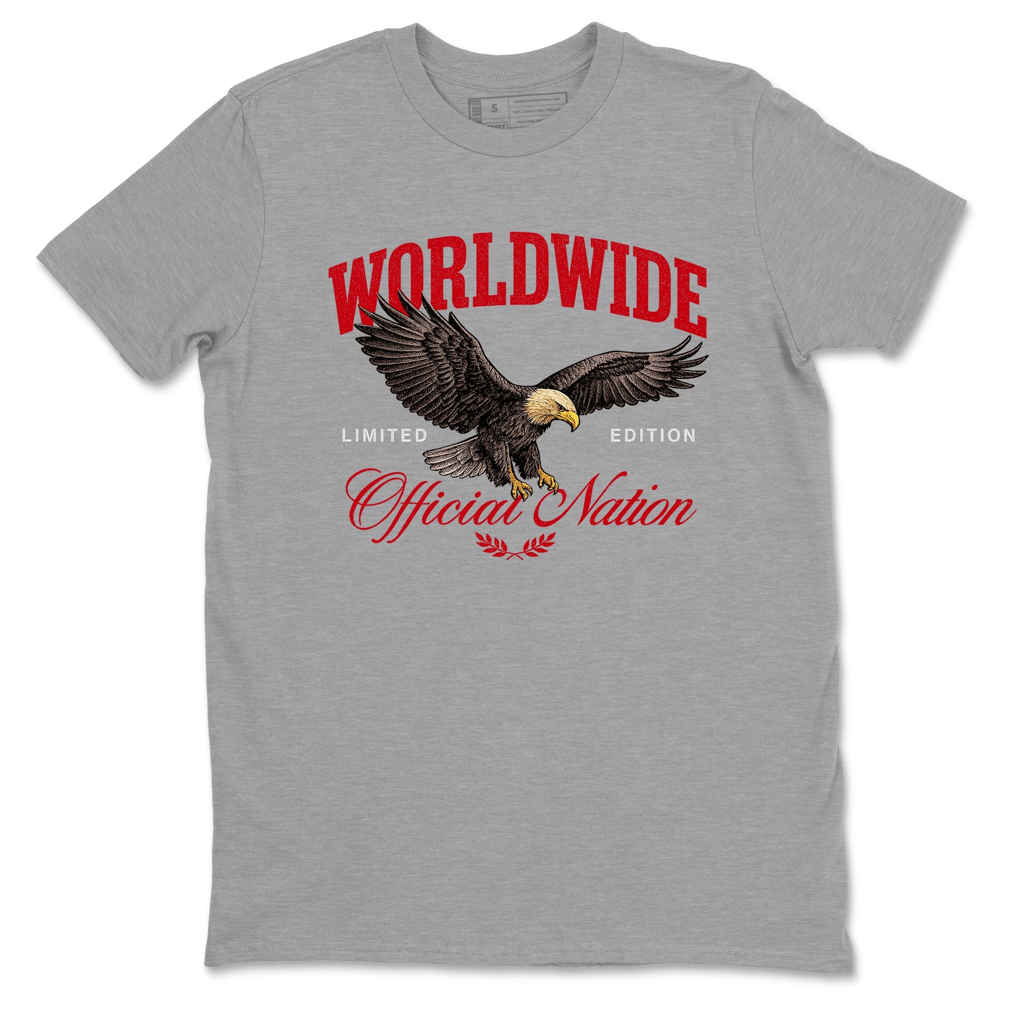 5s Fire Red Sneaker match tees  Sneaker Tees To Match Jordan 5 Retro Fire Red Sneakers  Worldwide Official Nation Graphic Tee Heather Grey 2