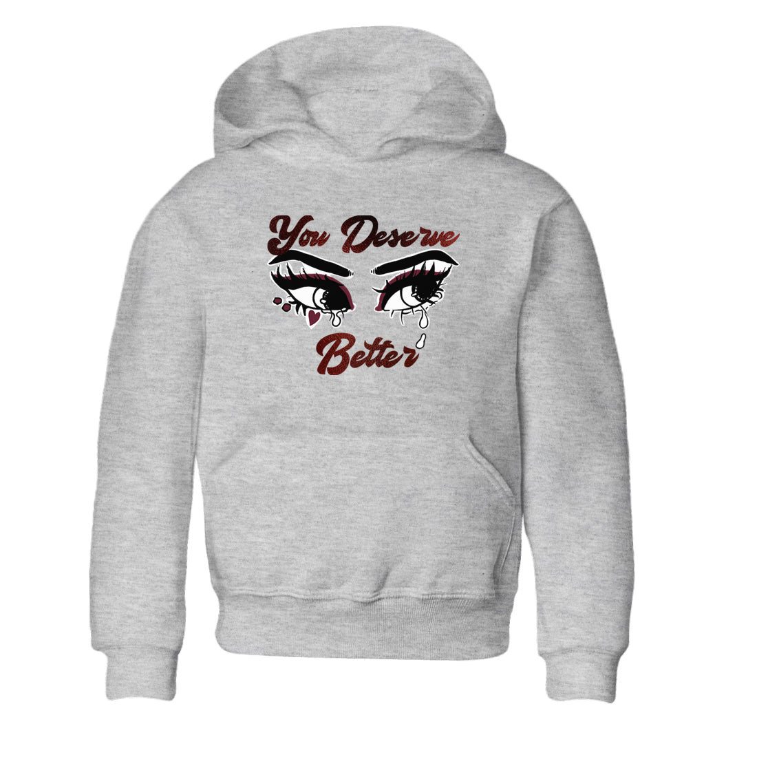 AJ1 High '85 Metallic Burgundy shirts to match jordans You Deserve Better sneaker match tees 1s High '85 Metallic Burgundy Drip Gear Zone streetwear brand Baby and Youth Heather Grey 2 cotton tee
