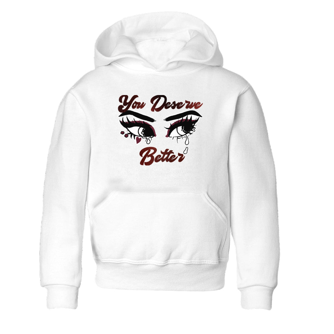 AJ1 High '85 Metallic Burgundy shirts to match jordans You Deserve Better sneaker match tees 1s High '85 Metallic Burgundy Drip Gear Zone streetwear brand Baby and Youth White 2 cotton tee