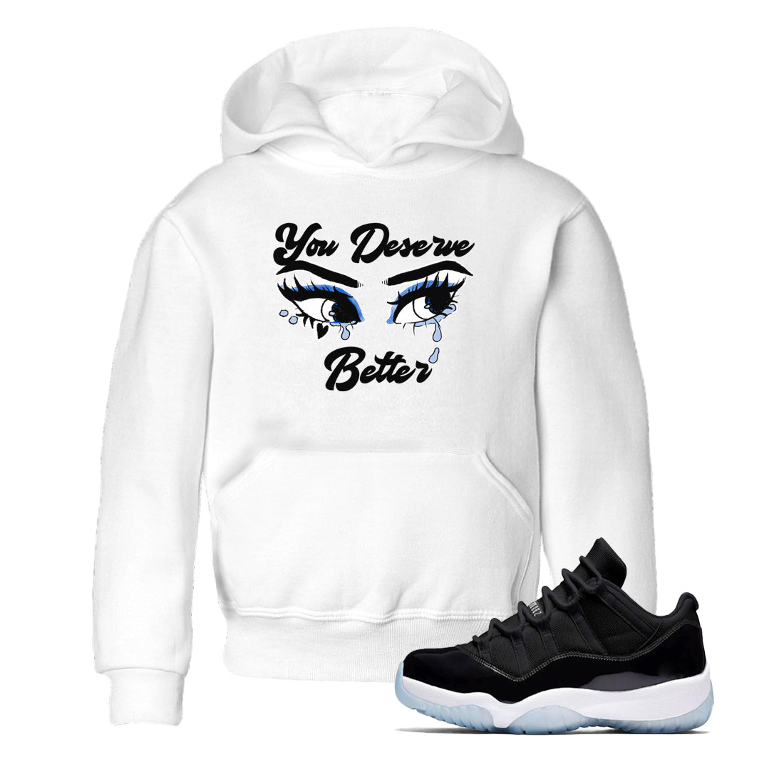 11s Low Space shirt to match jordans You Deserve Better sneaker tees Air Jordan 11 Low Space Drip Gear Zone baby toddler White 1 cotton Shirt