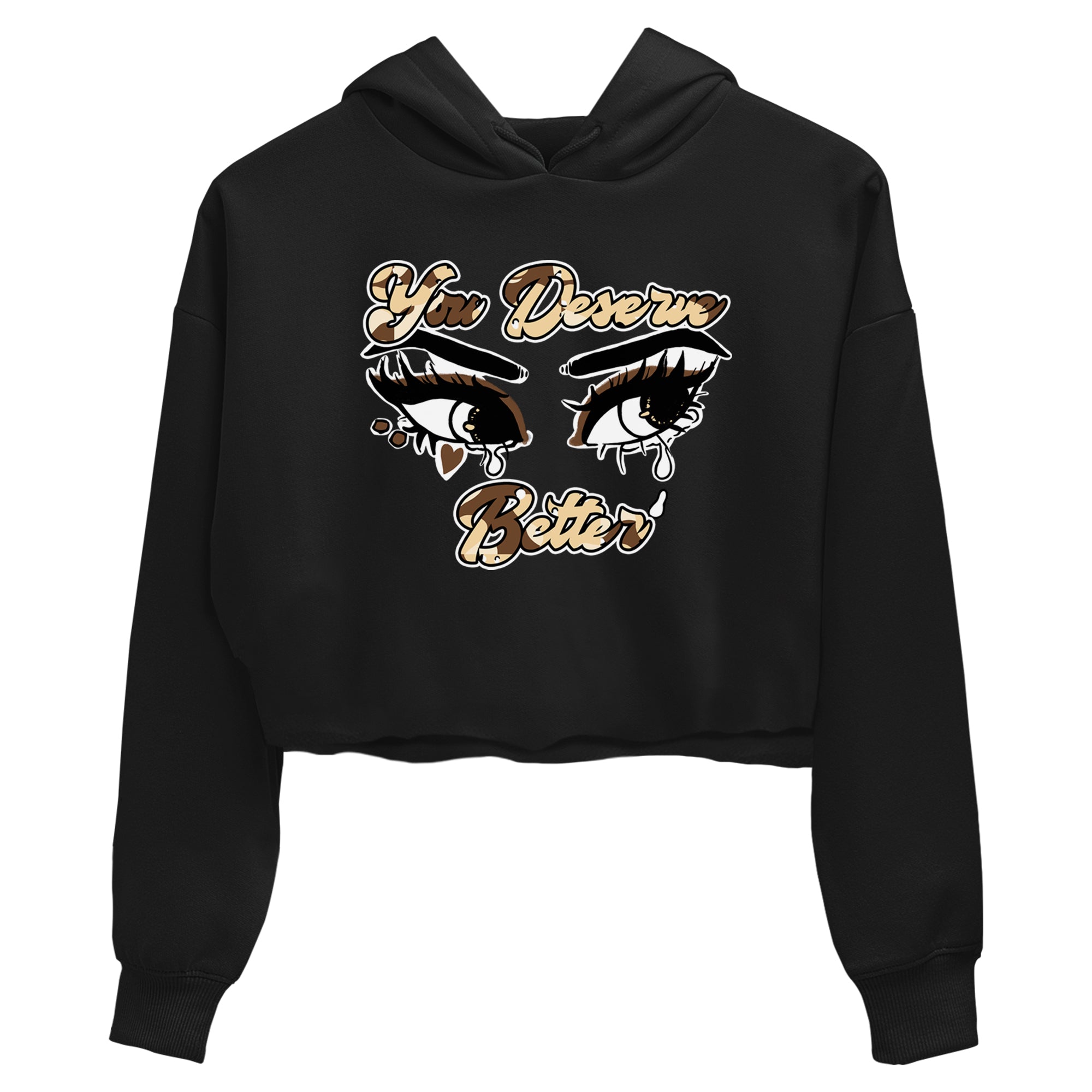 AJ3 Desert Camo shirts to match jordans You Deserve Better sneaker match tees Air Jordan 3 Desert Camo Drip Gear Zone streetwear brand Black 2 crop tee