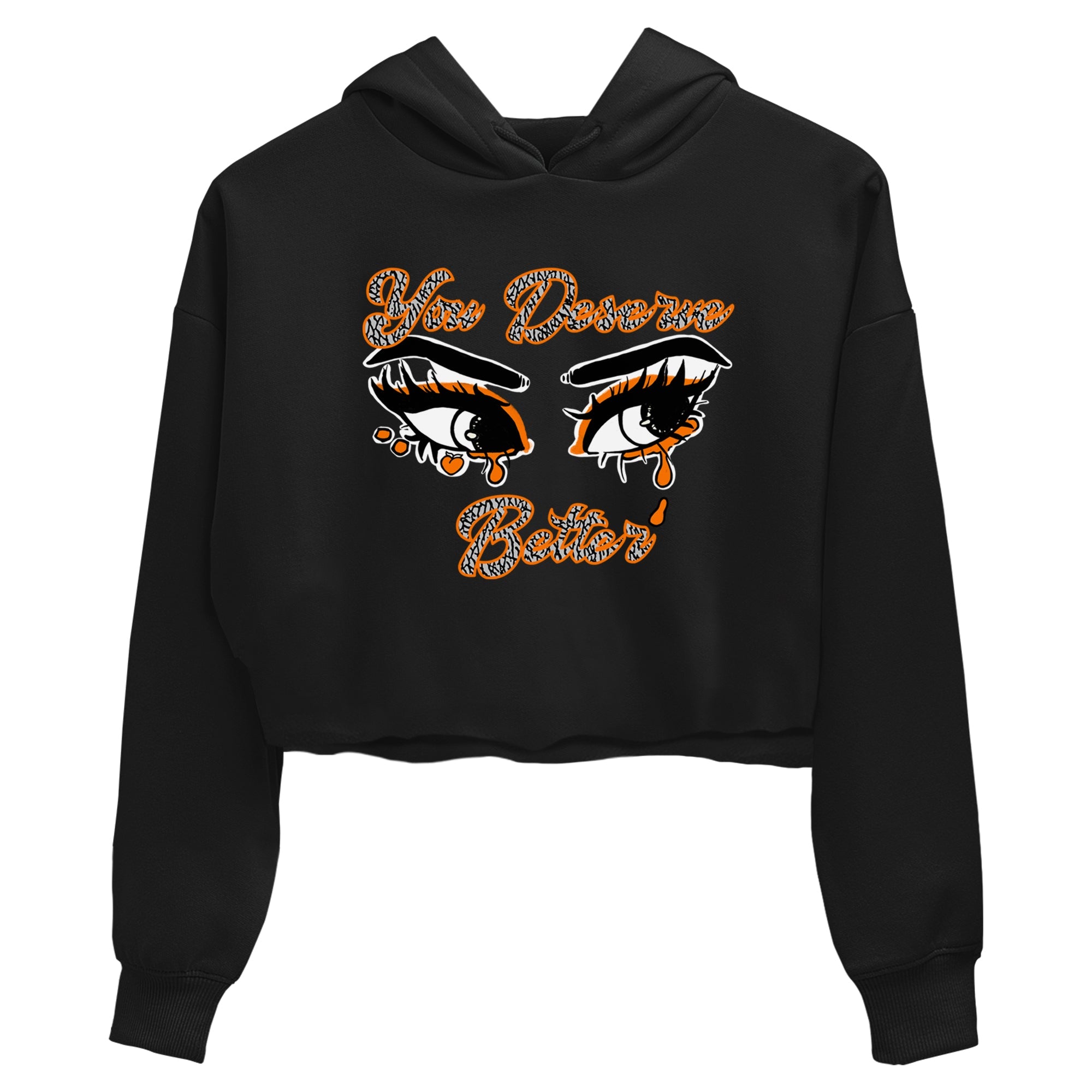 3s Georgia Peach shirt to match jordans You Deserve Better sneaker tees Air Jordan 3 Georgia Peach Drip Gear Zone Black 2 crop length shirt