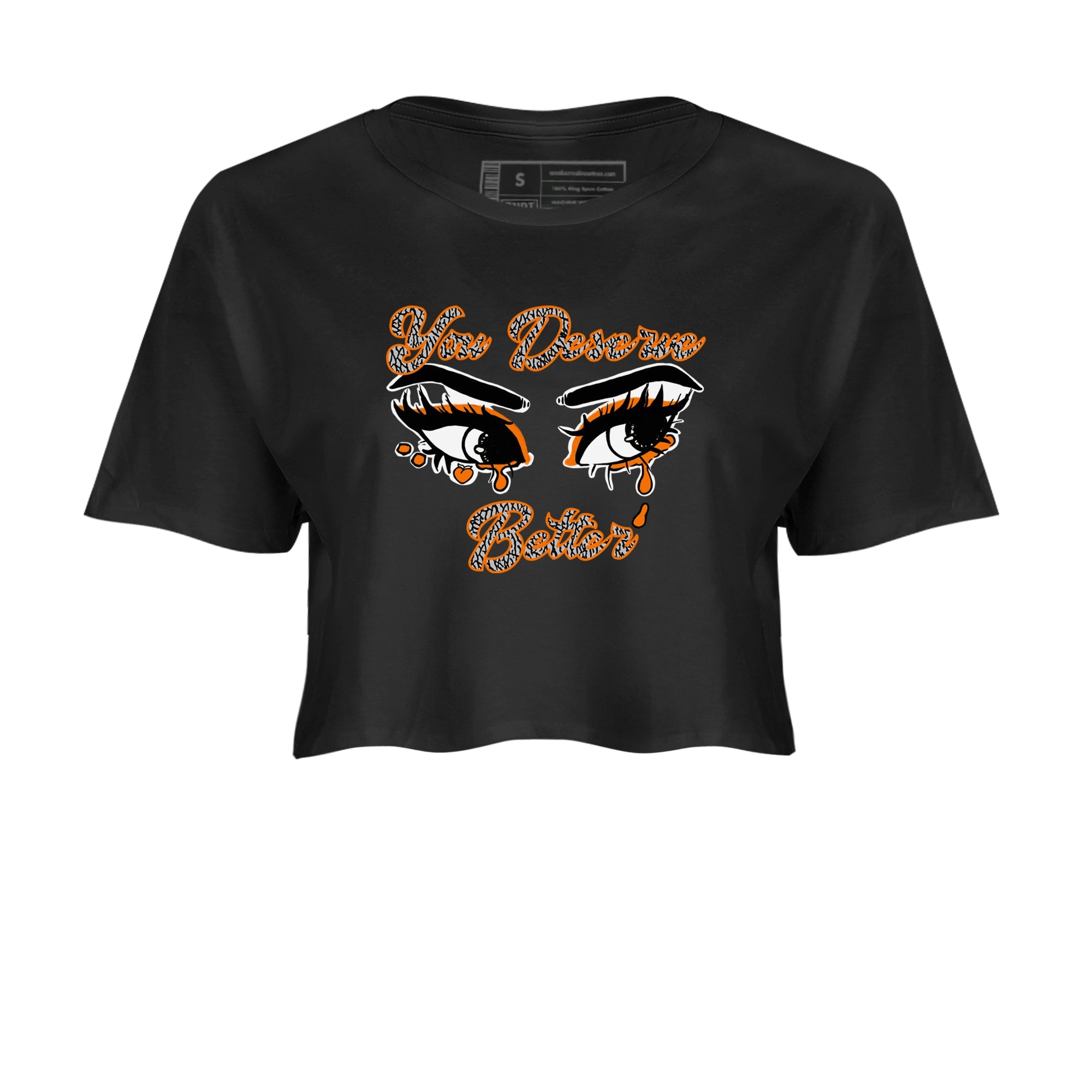3s Georgia Peach shirt to match jordans You Deserve Better sneaker tees Air Jordan 3 Georgia Peach Drip Gear Zone Black 2 crop length shirt