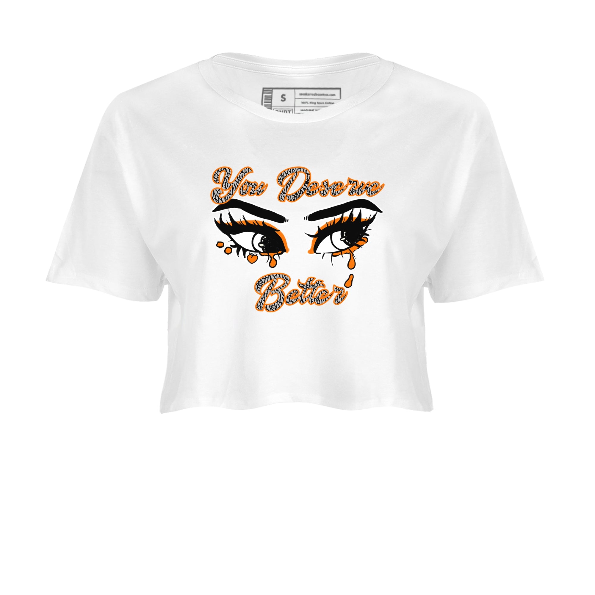 3s Georgia Peach shirt to match jordans You Deserve Better sneaker tees Air Jordan 3 Georgia Peach Drip Gear Zone White 2 crop length shirt