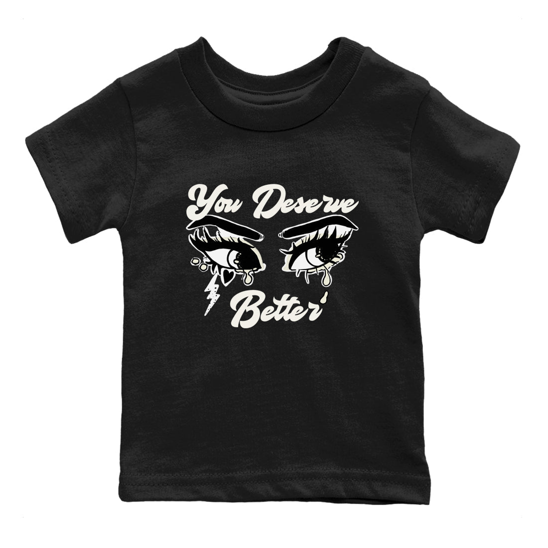 AJ5 Sail shirt to match jordans You Deserve Better sneaker tees Air Jordan 5 Sail Drip Gear Zone baby toddler Black 2 cotton Shirt
