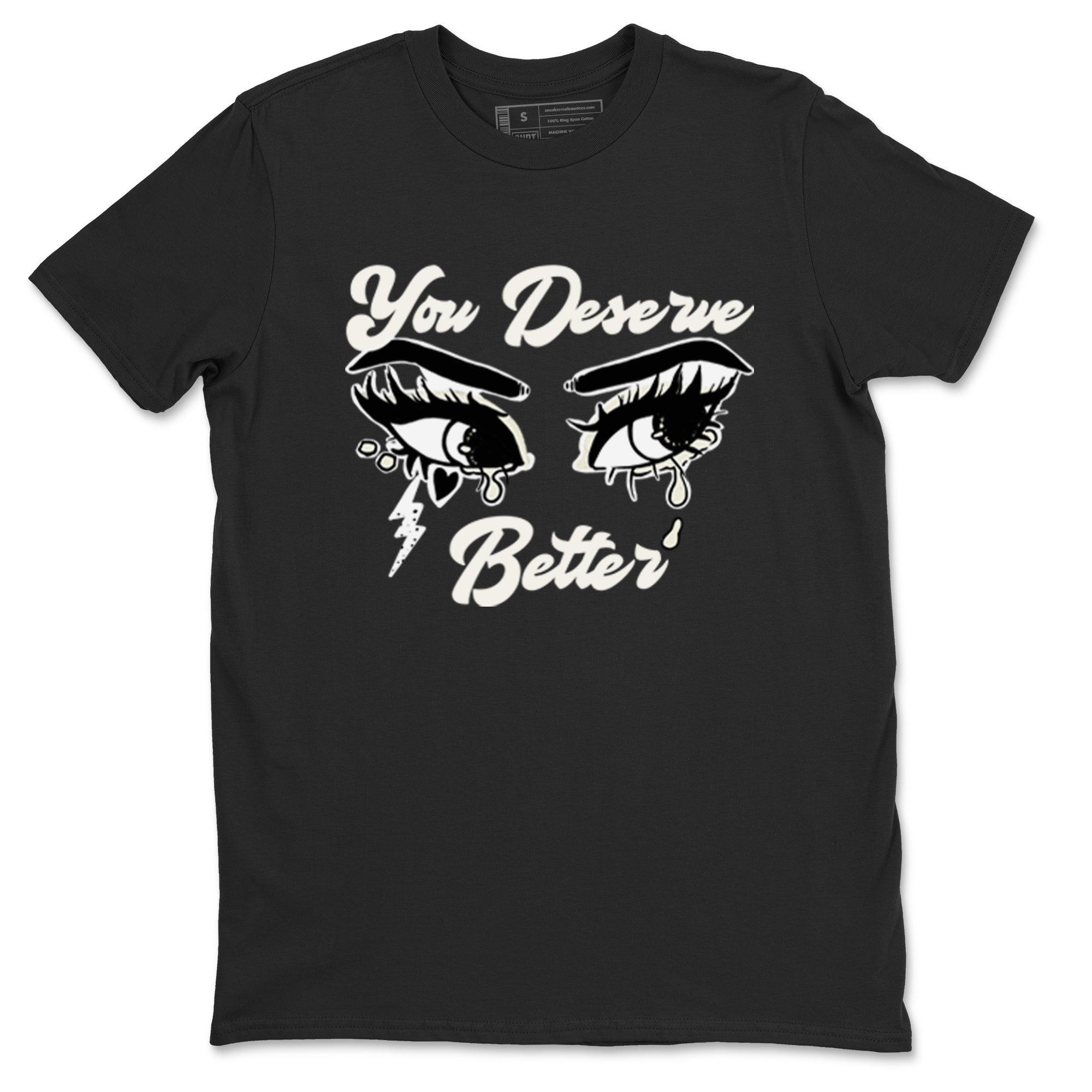 AJ5 Sail shirt to match jordans You Deserve Better sneaker tees Air Jordan 5 Sail Drip Gear Zone unisex cotton Black 2 crew neck shirt