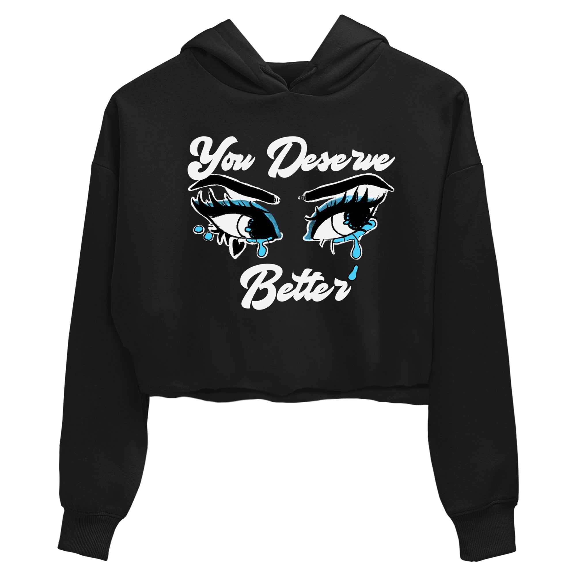 AJ9 Powder Blue shirt to match jordans You Deserve Better sneaker tees Air Jordan 9 Powder Blue Drip Gear Zone Black 2 crop length shirt