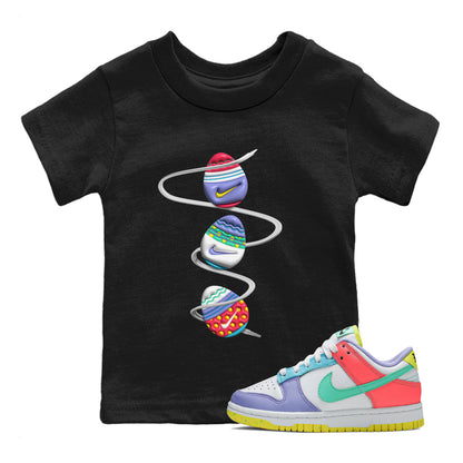 Dunk Easter Candy Sneaker Tees Drip Gear Zone 3D Easter Eggs Sneaker Tees Nike Easter Shirt Kids Shirts Black 1