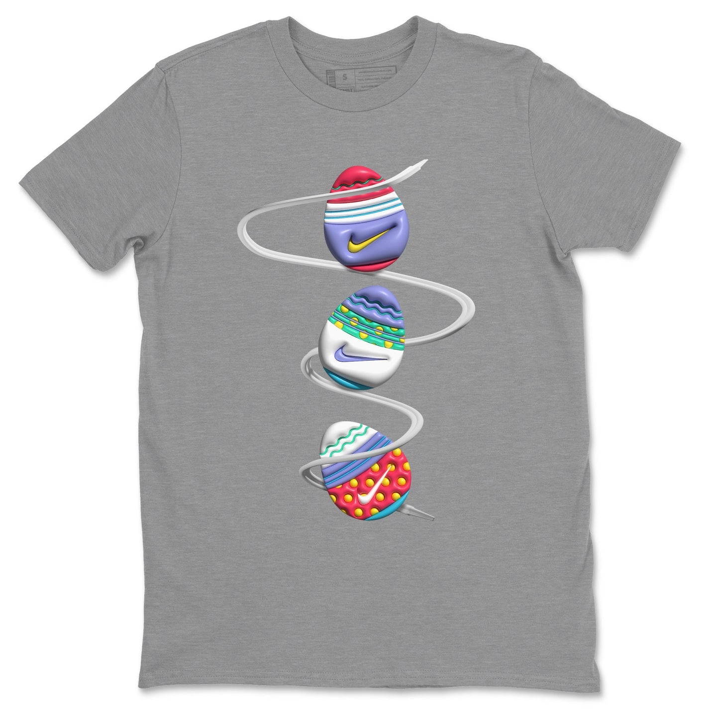 Dunk Easter Candy Sneaker Tees Drip Gear Zone 3D Easter Eggs Sneaker Tees Nike Easter Shirt Unisex Shirts Heather Grey 2
