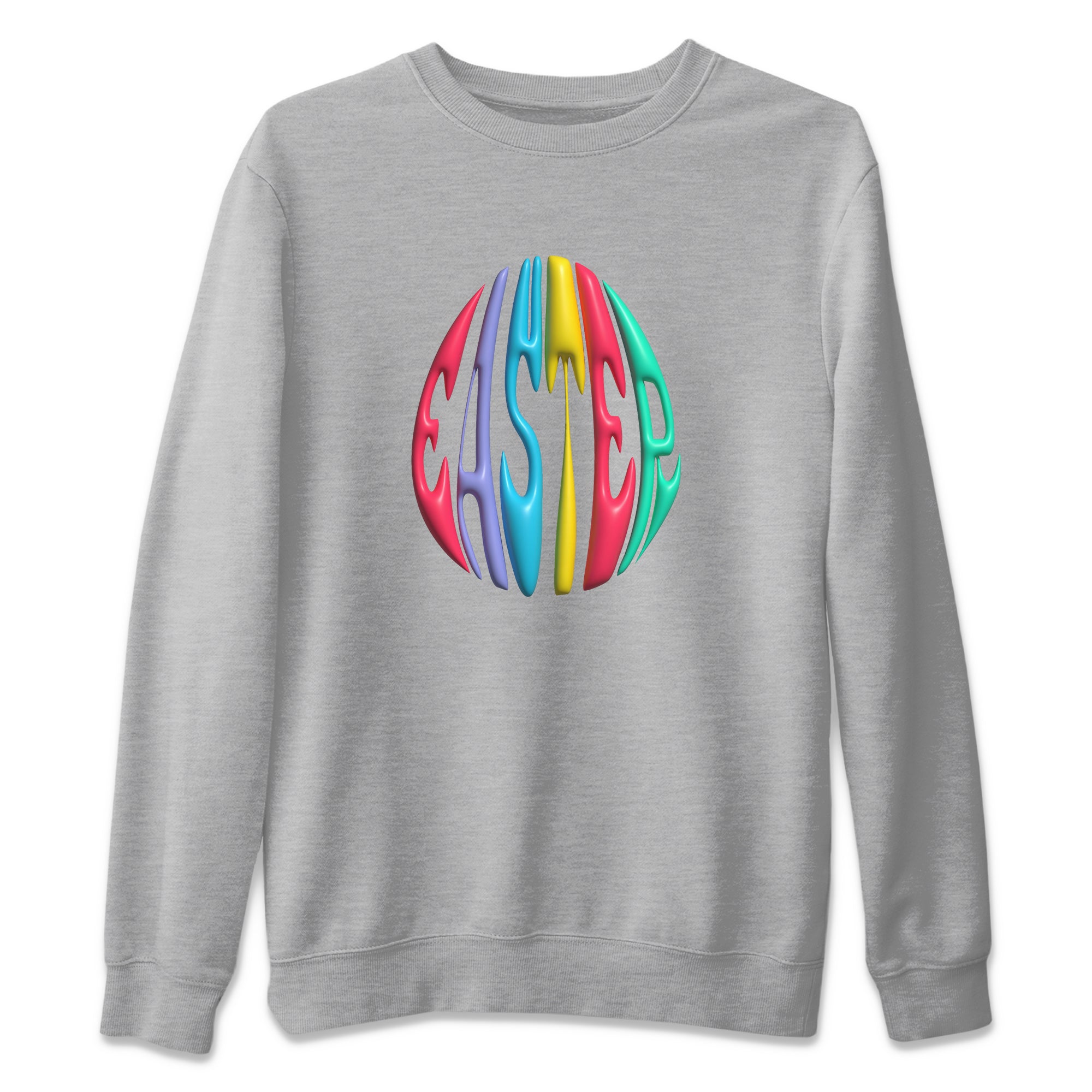 Dunk Easter Candy Sneaker Tees Drip Gear Zone 3D Easter Typo Sneaker Tees Nike Easter Shirt Unisex Shirts Heather Grey 2